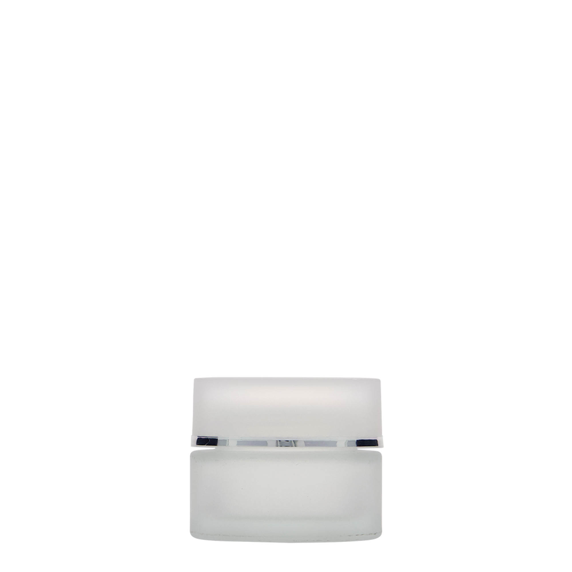 15 ml jar 'Platinum Edition', glass, frosted, opening: screw cap