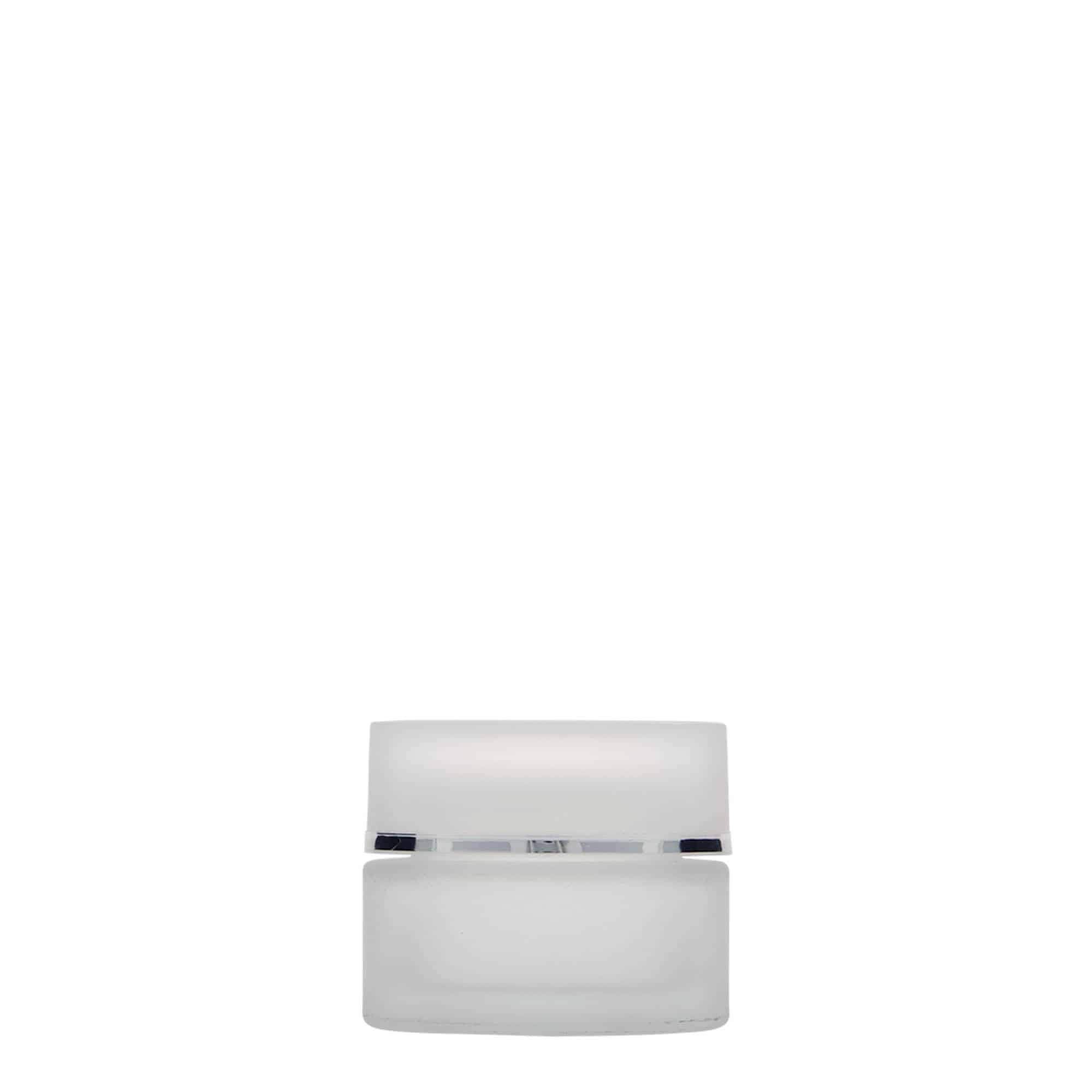 15 ml jar ‘Platinum Edition’, glass, frosted, opening: screw cap