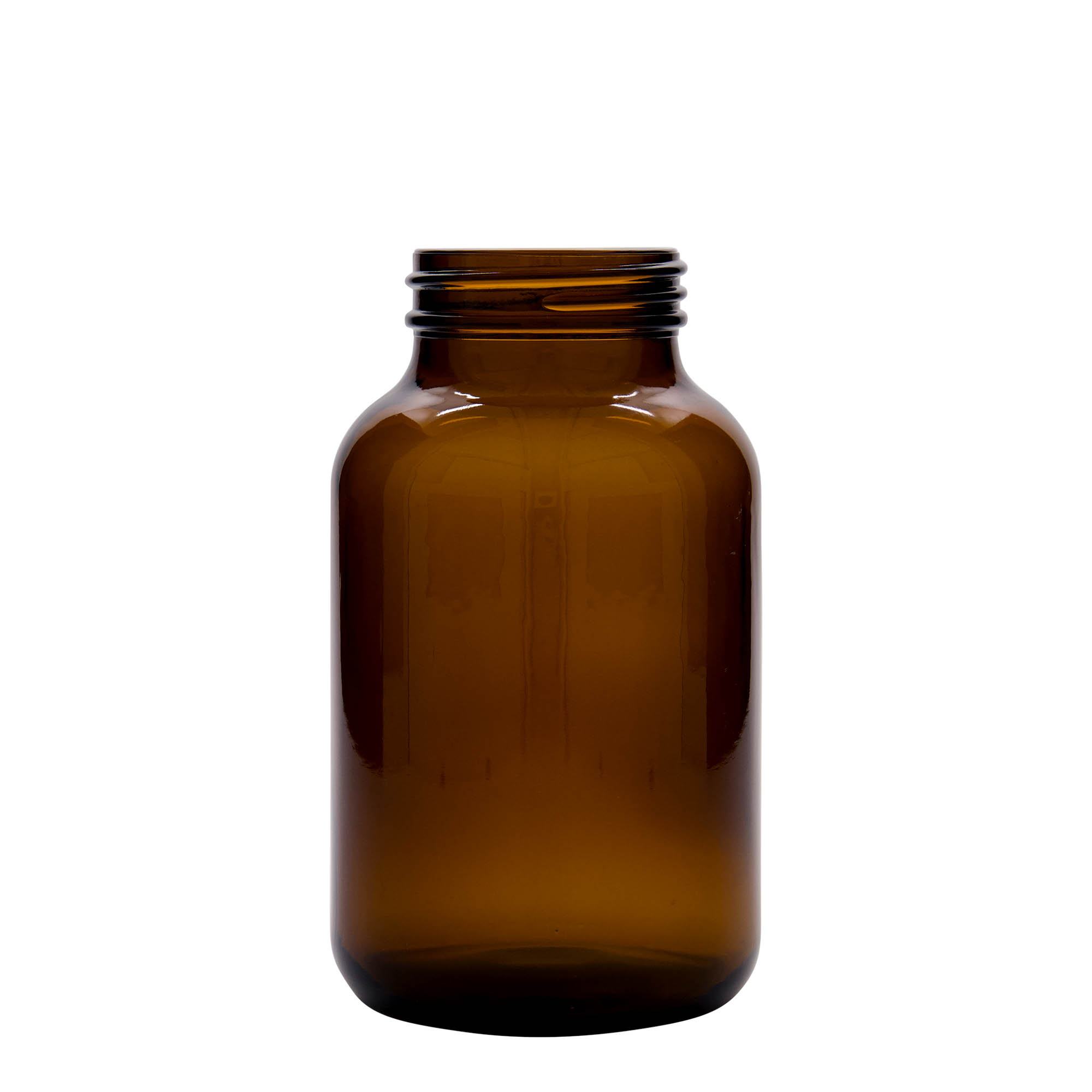 1,000 ml wide-neck glass, brown, opening: DIN 68