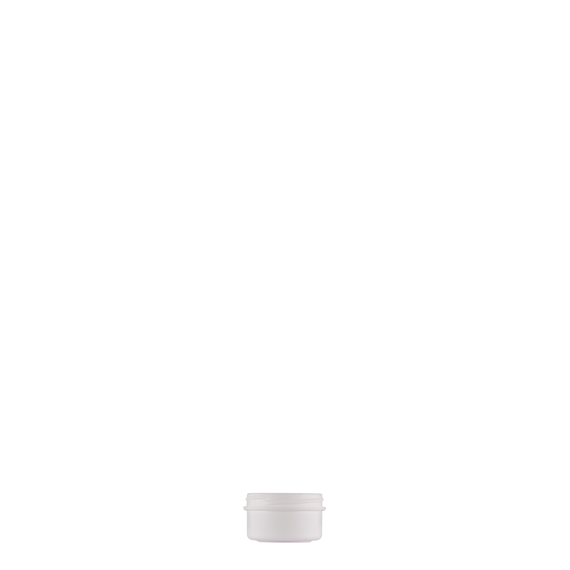 6 ml plastic jar 'White Line', PP, white, opening: screw cap 6 ml plastic jar 'White Line', PP, white, opening: screw cap