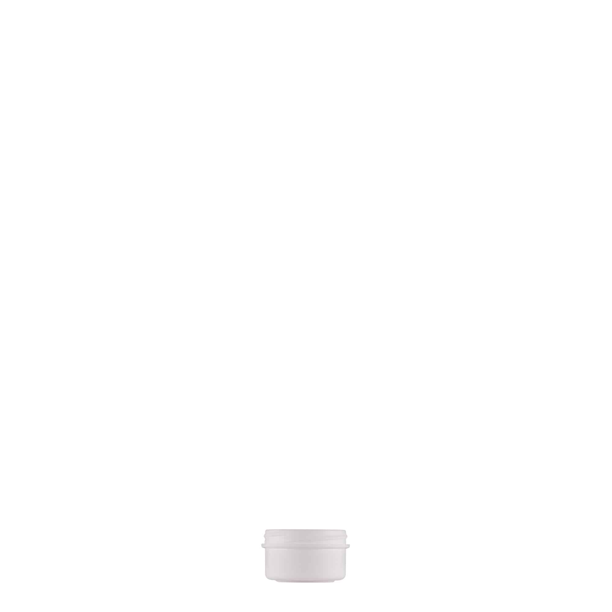 6 ml plastic jar 'White Line', PP, white, opening: screw cap 6 ml plastic jar 'White Line', PP, white, opening: screw cap