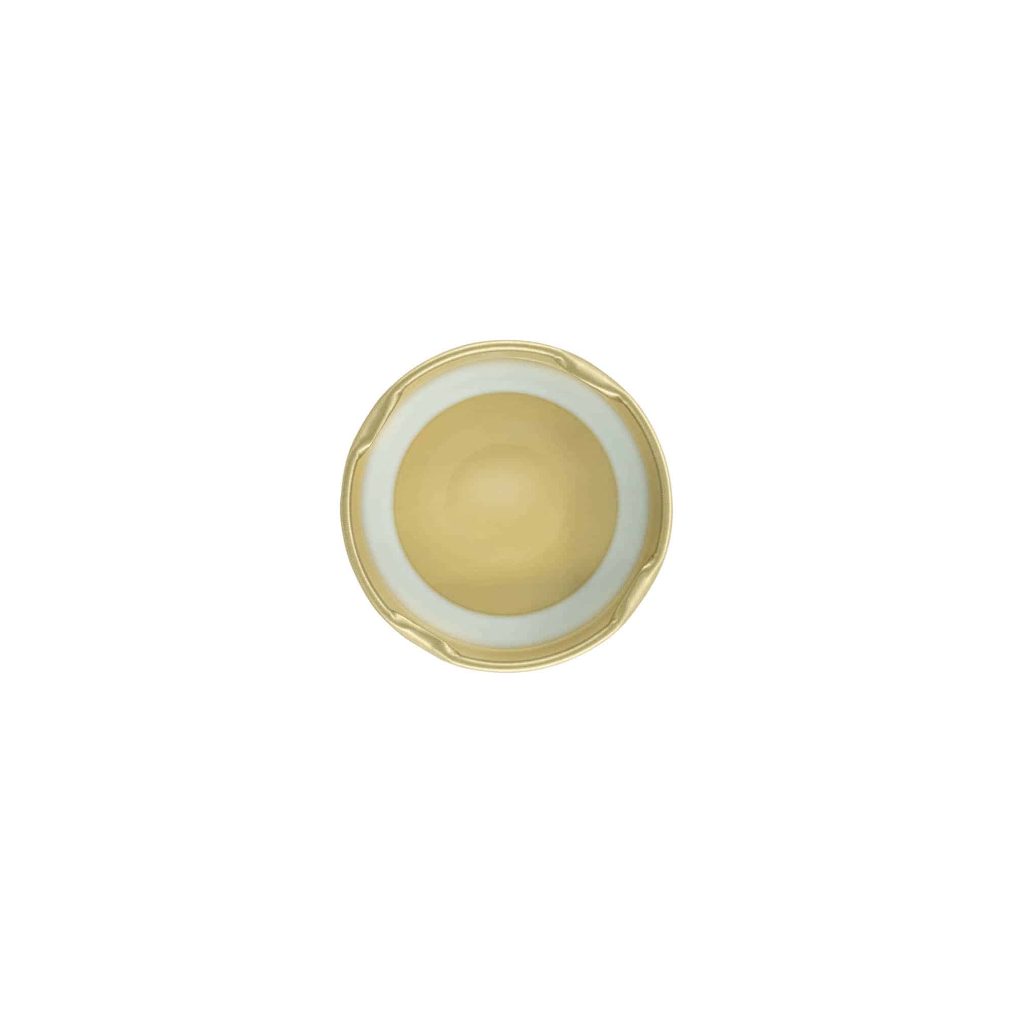 Twist-off lid, tinplate, gold, for opening: TO 48