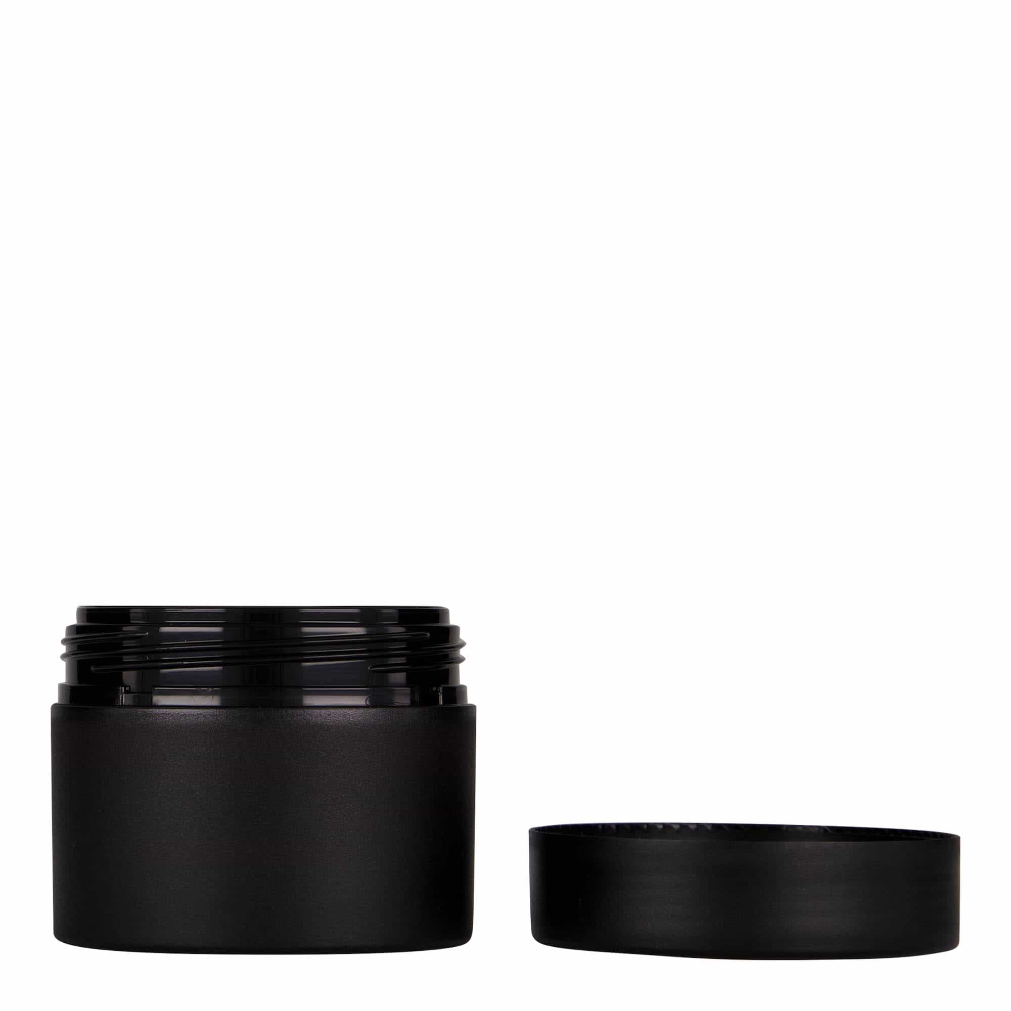 100 ml plastic jar 'Antonella', PP, black, closure: screw cap