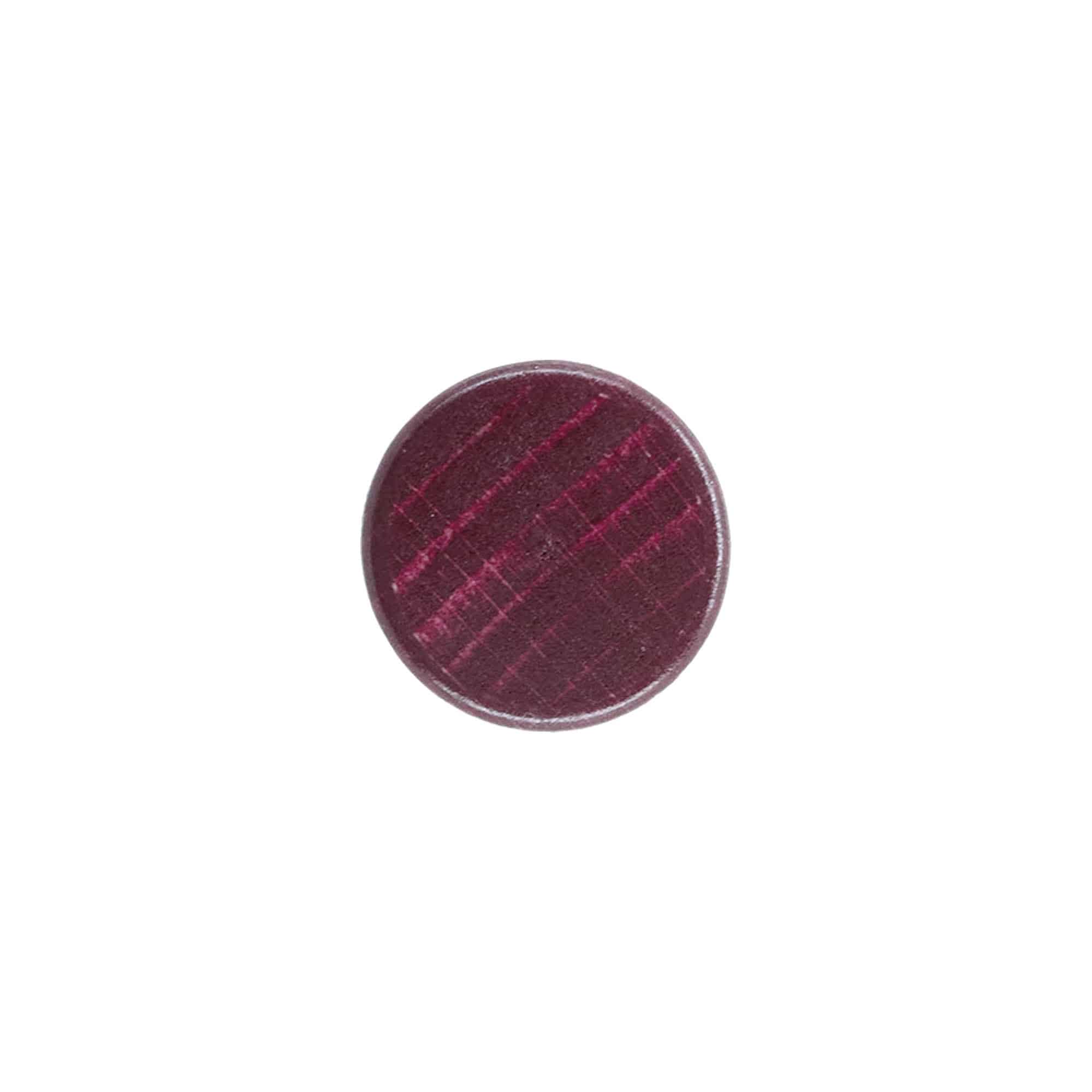Handle cork 19 mm, wood/plastic, burgundy red, for opening: cork Handle cork 19 mm, wood/plastic, burgundy red, for opening: cork