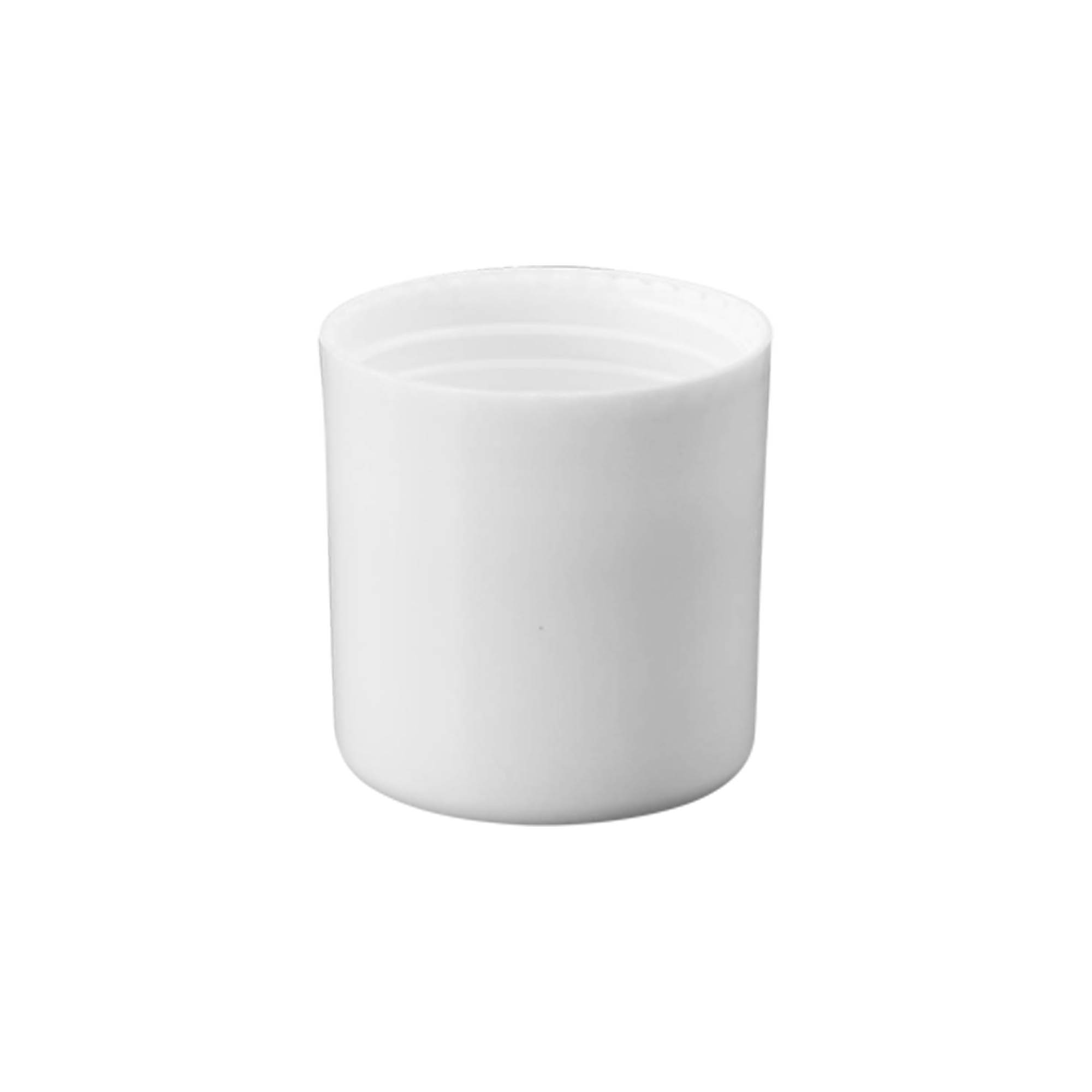 Cap for 50 ml roll-on bottle, PP plastic, white, for opening: screw cap Cap for 50 ml roll-on bottle, PP plastic, white, for opening: screw cap