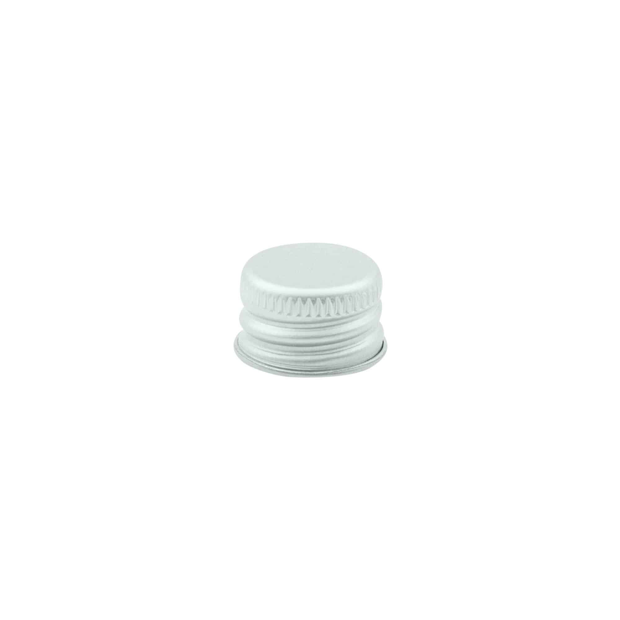 Screw cap, metal, silver, for opening: 18/410