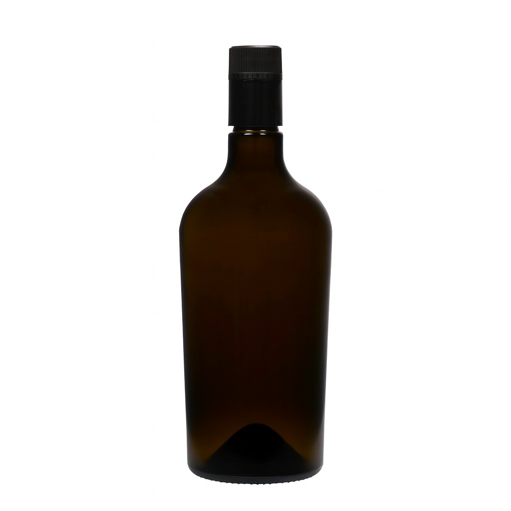 750 ml vinegar/oil bottle ‘Oleum’, glass, antique green, mouth: DOP