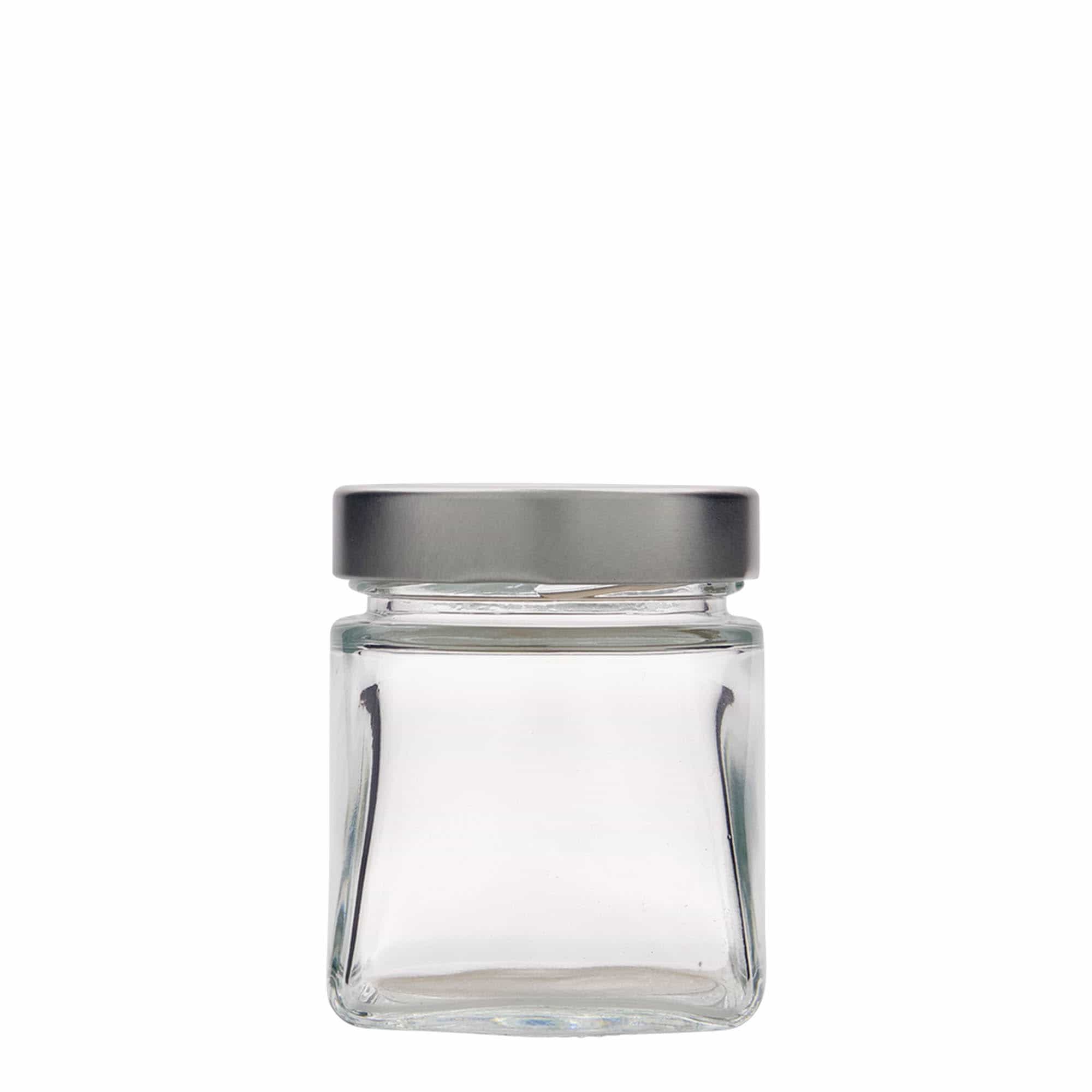 212 ml square glass ‘Luxor’, opening: Deep-Twist-off (DTO 63)