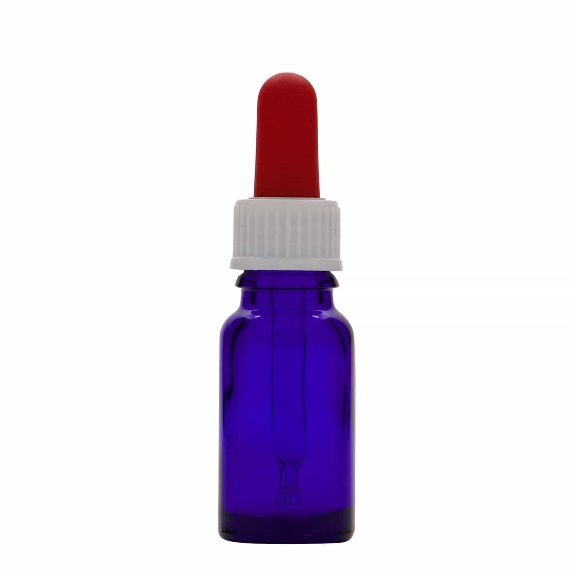 10 ml pipette bottle medicine, glass, royal blue-red, opening: DIN 18