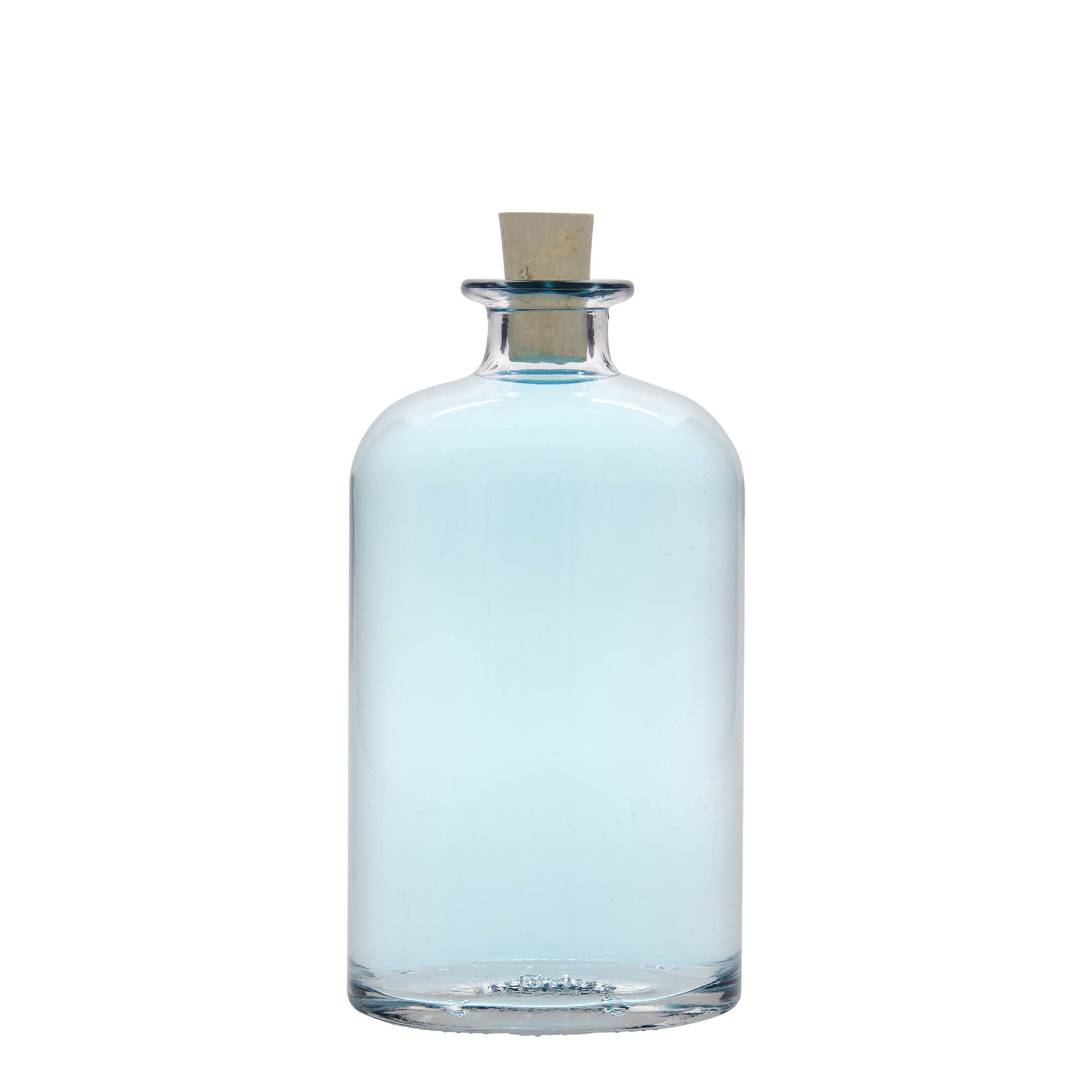 500 ml glass bottle 'Dundee', oval, opening: cork