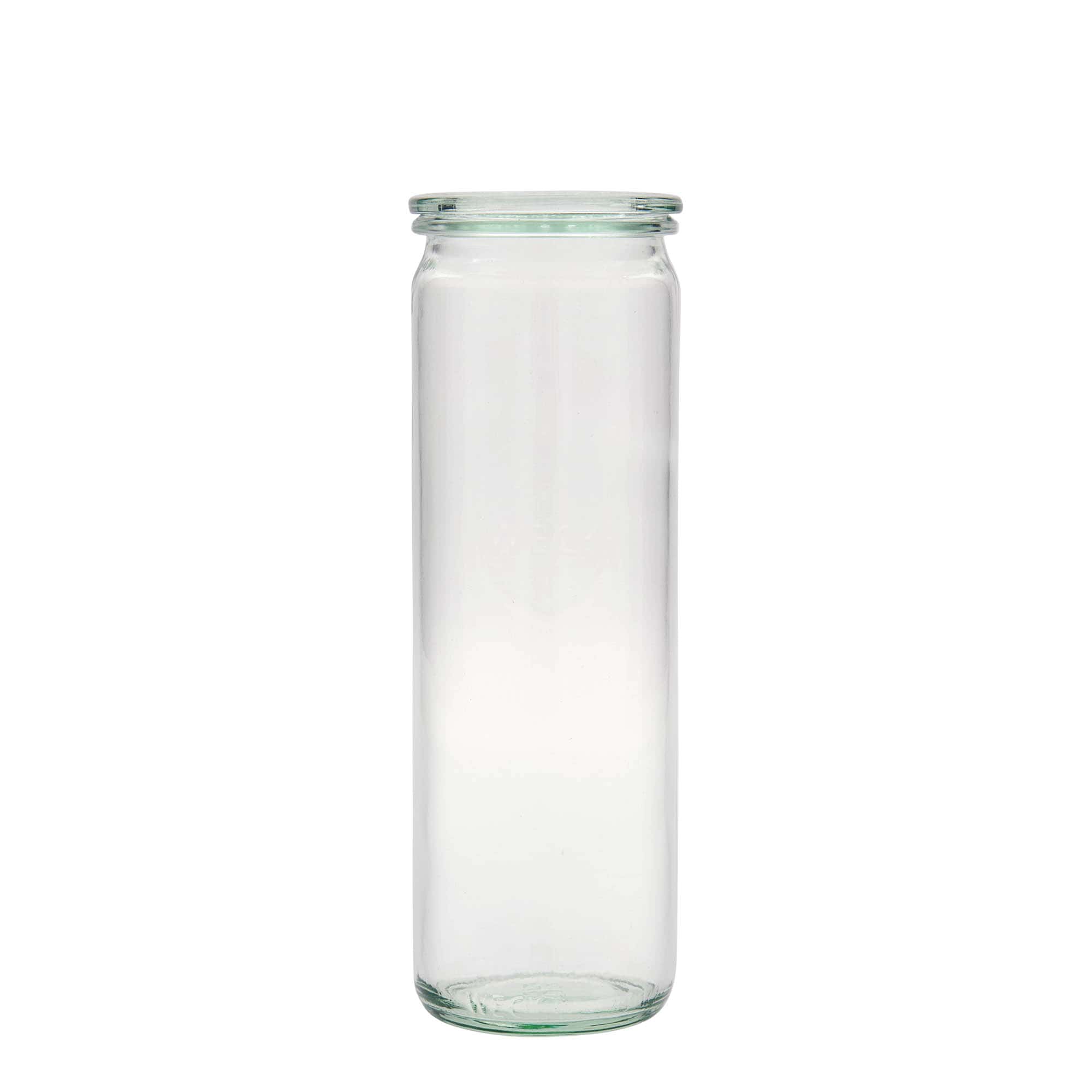 6x 600 ml WECK cylinder jar with glass lid RR 60