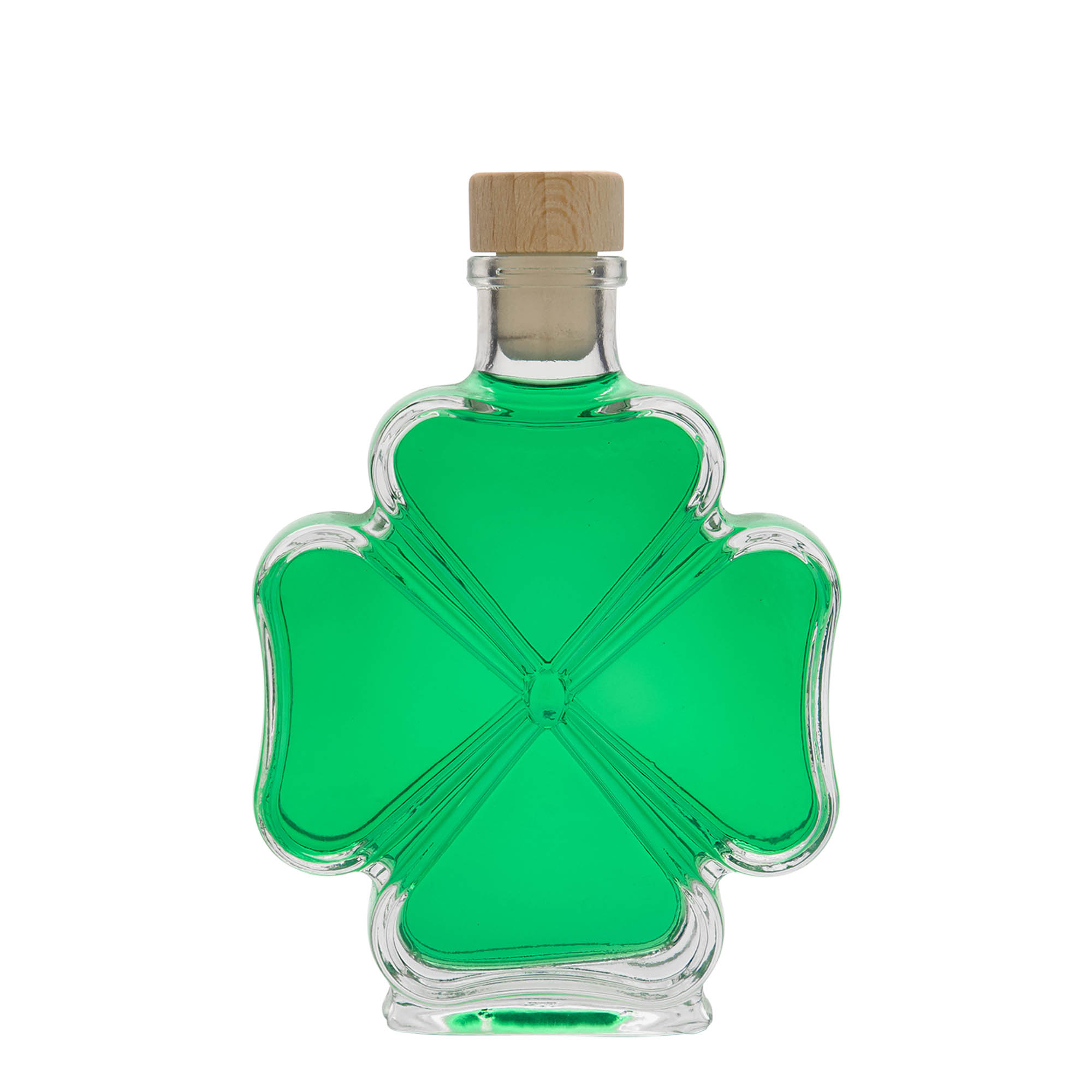 200 ml glass bottle 'Cloverleaf', opening: cork