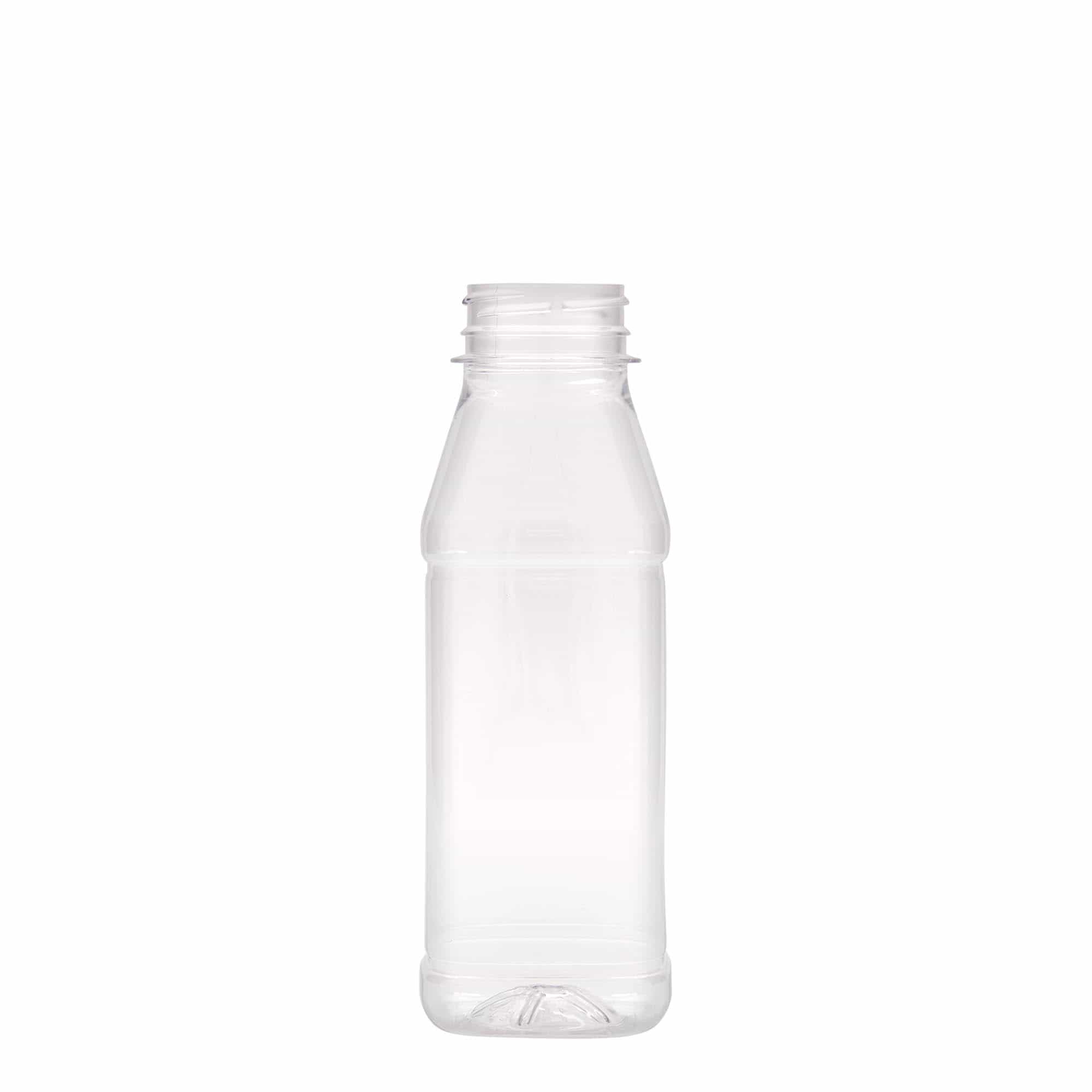 330 ml PET bottle 'Milk and Juice Carré', square, plastic, opening: 38 mm