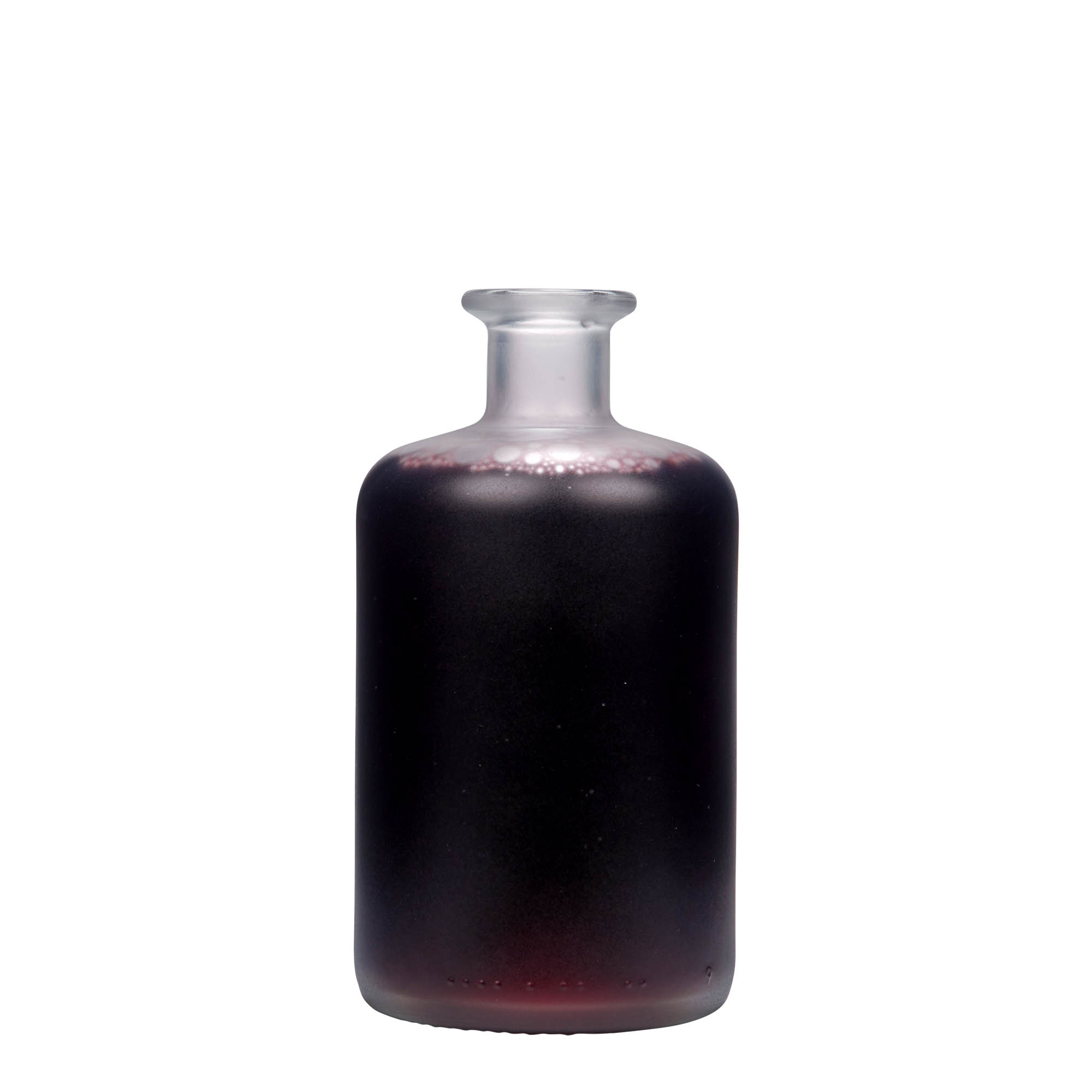 500 ml glass bottle apothecary, frosted, opening: cork
