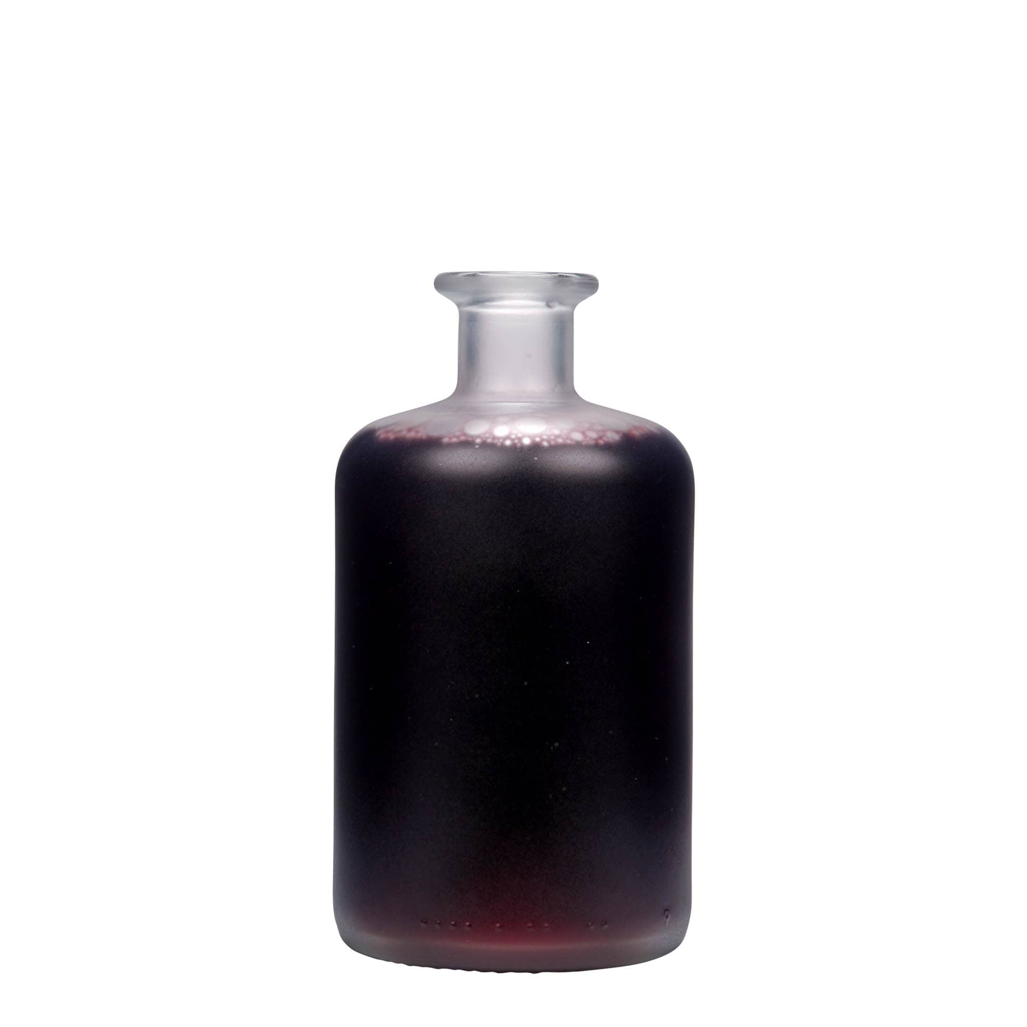 500 ml glass bottle apothecary, frosted, opening: cork