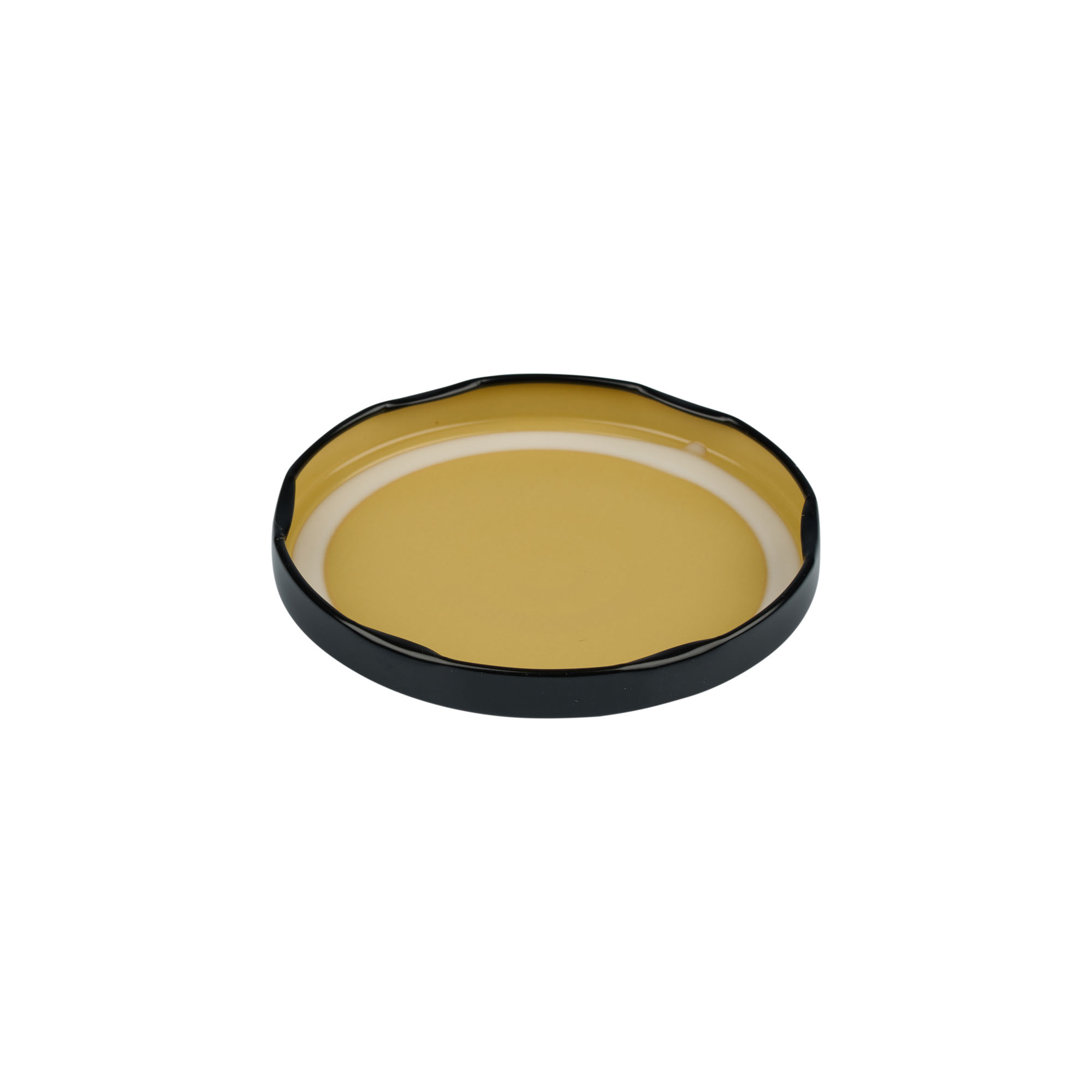 Twist-off lid, tinplate, black, for opening: TO 82