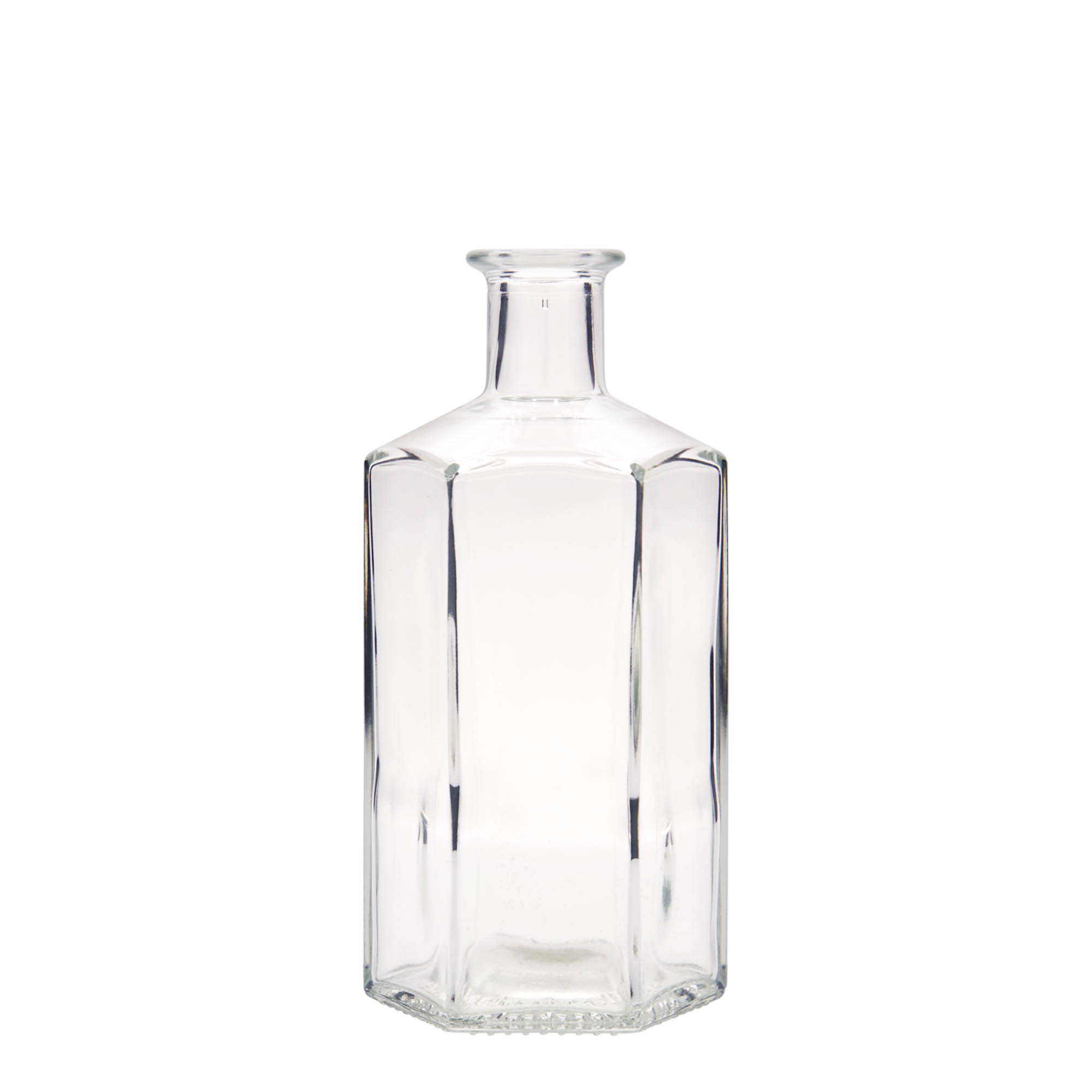 500 ml glass bottle apothecary ‘Jimmy’, hexagonal, opening: cork