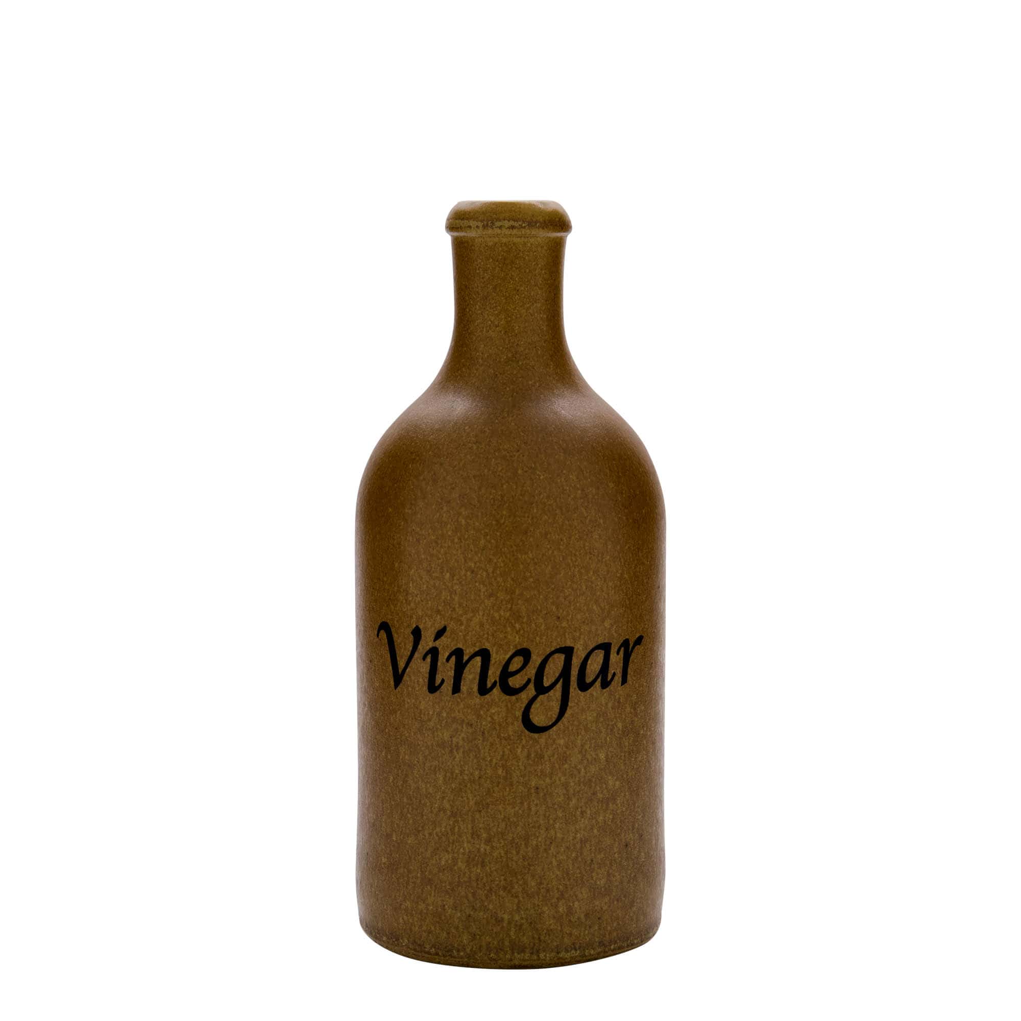 500 ml clay jug, motif: vinegar, stoneware, brown-crystal, opening: cork