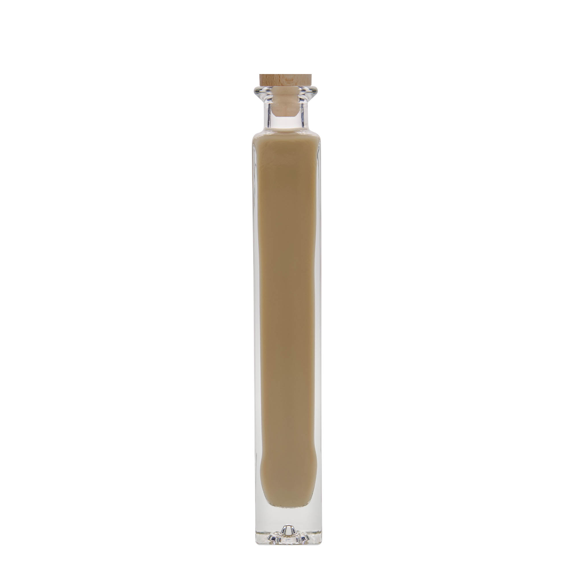 200 ml glass bottle ‘Tommy’, square, opening: cork