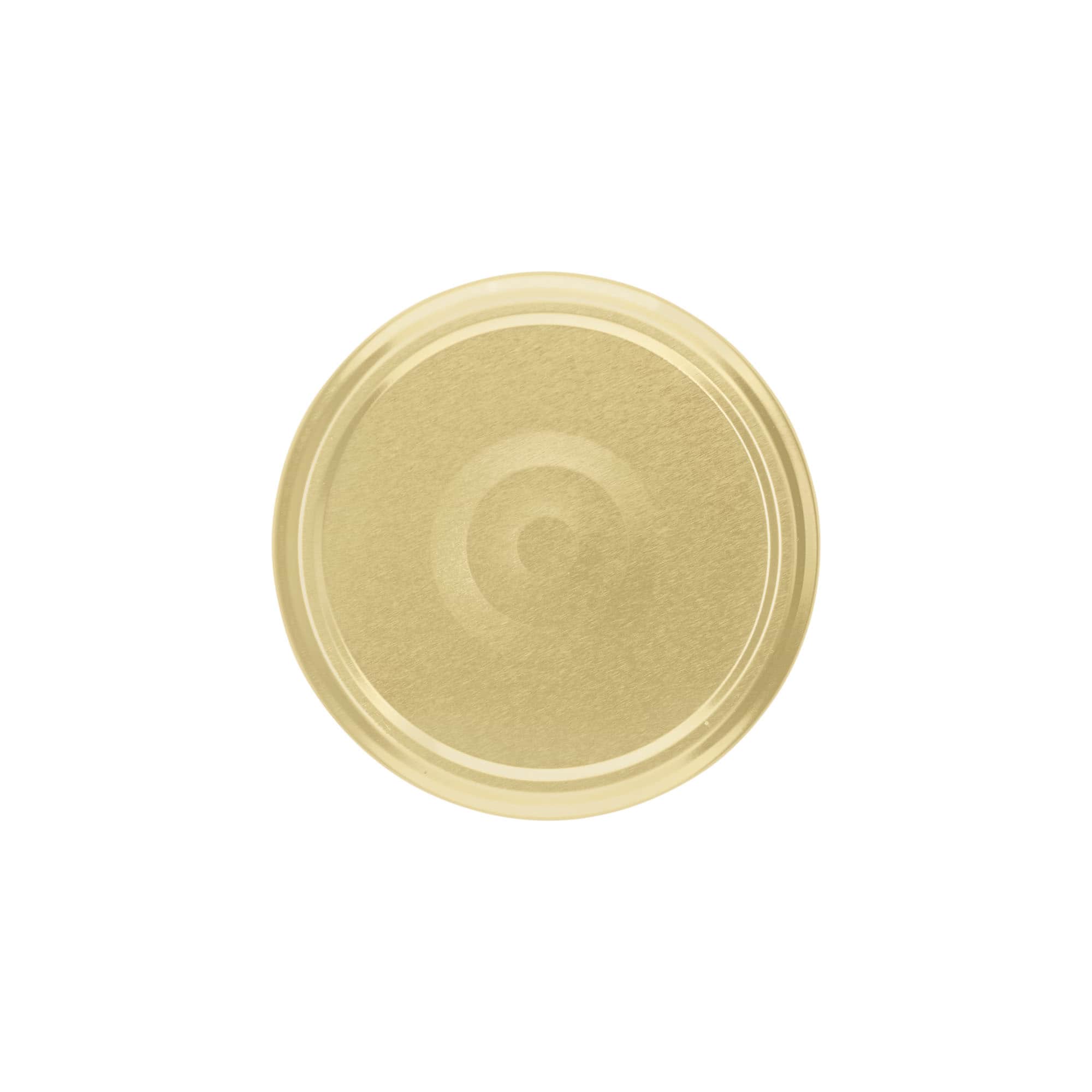 Twist-off lid, tinplate, sterilizable, gold, for opening: TO 82