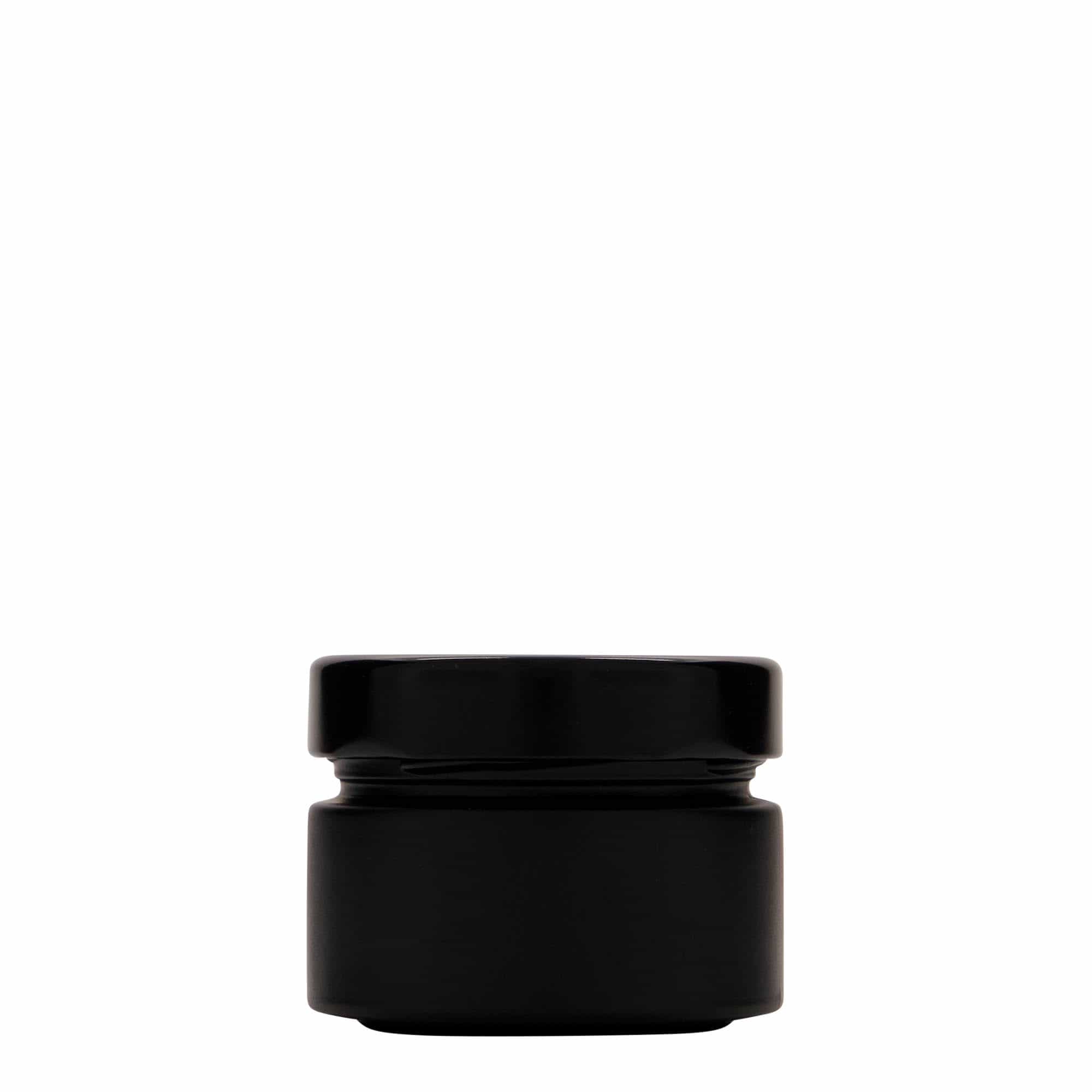 130 ml round jar 'Aurora', black, closure: deep twist off (DTO 66)