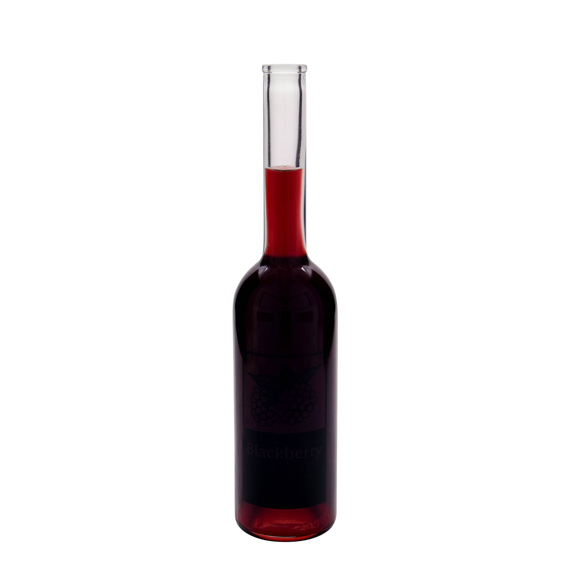 500 ml glass bottle 'Opera', design: Blackberry, opening: cork 500 ml glass bottle 'Opera', design: Blackberry, opening: cork
