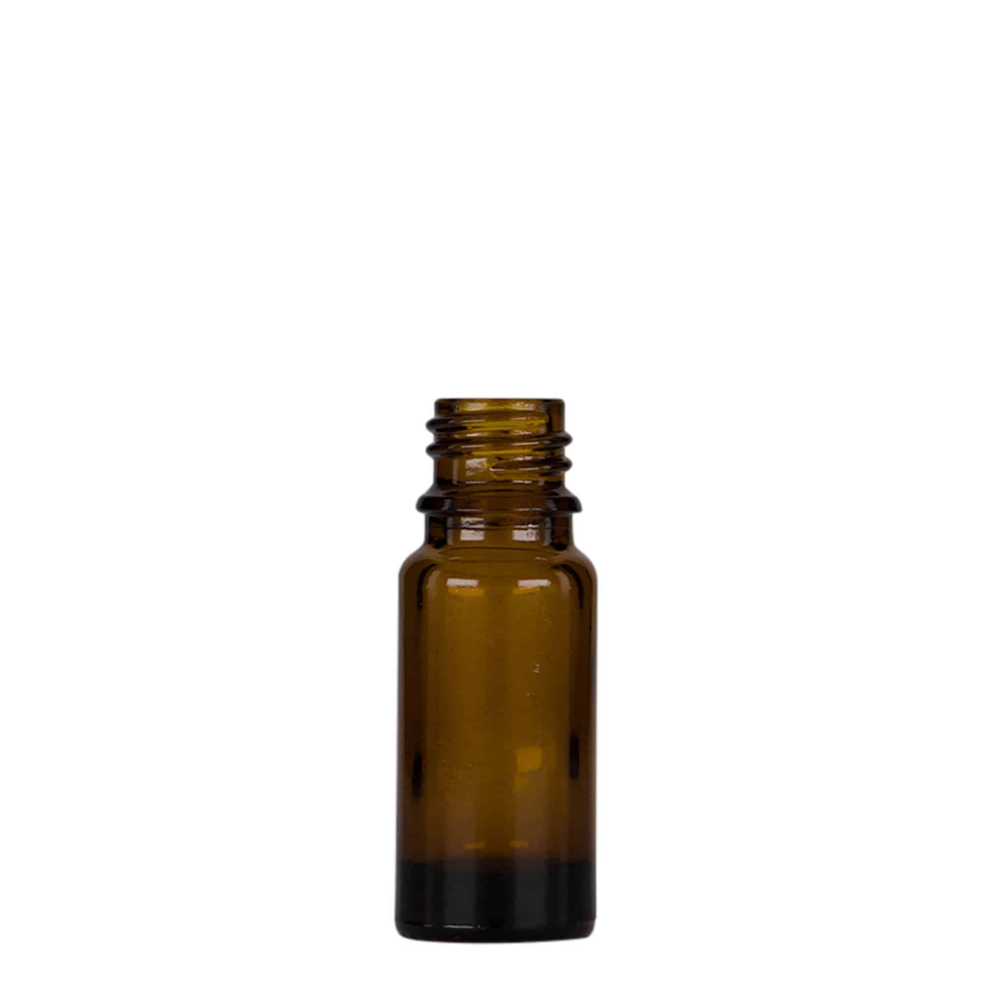 10 ml dropper bottle medicine, glass, brown-black, opening: DIN 18