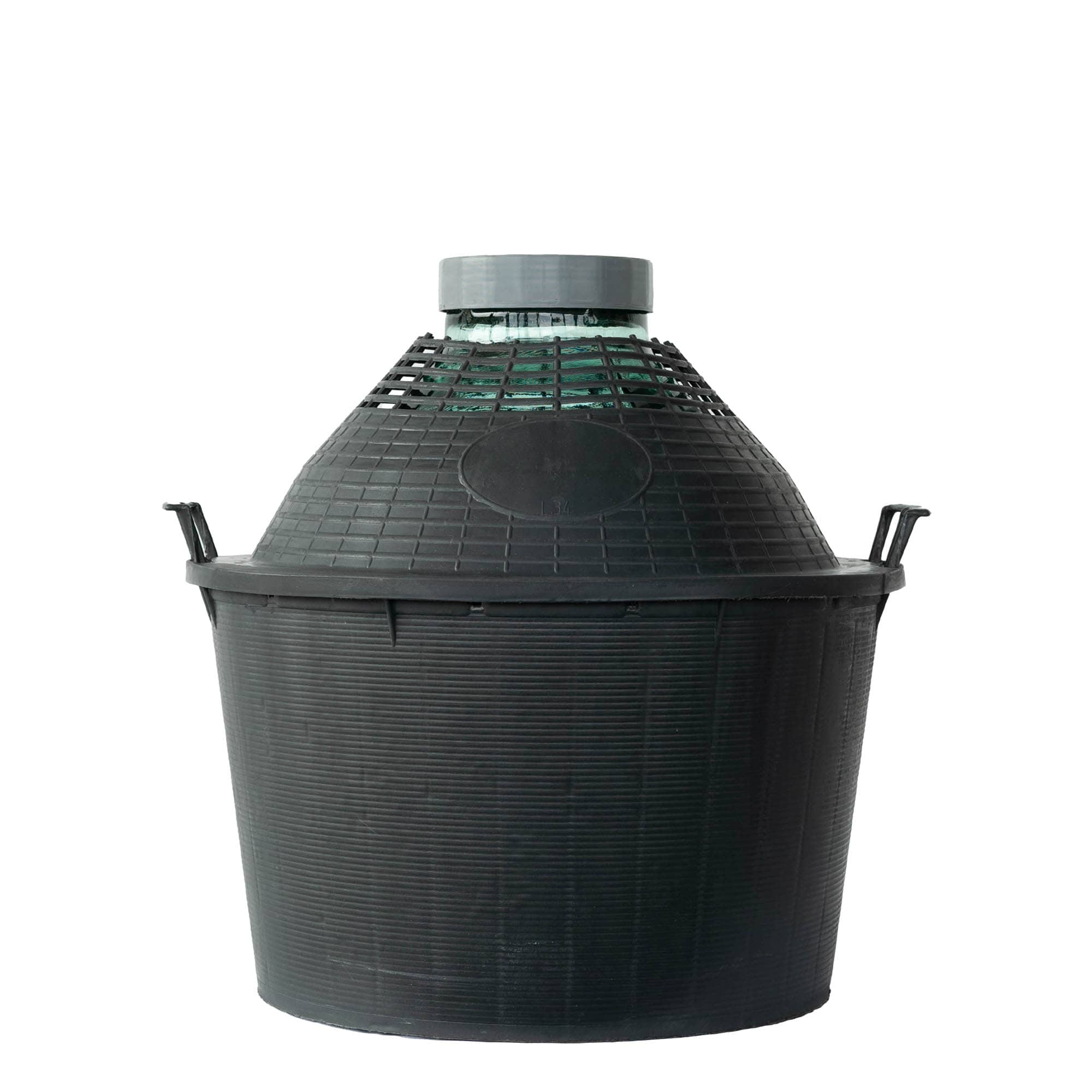 34 l balloon bottle wide neck, glass, opening: screw cap