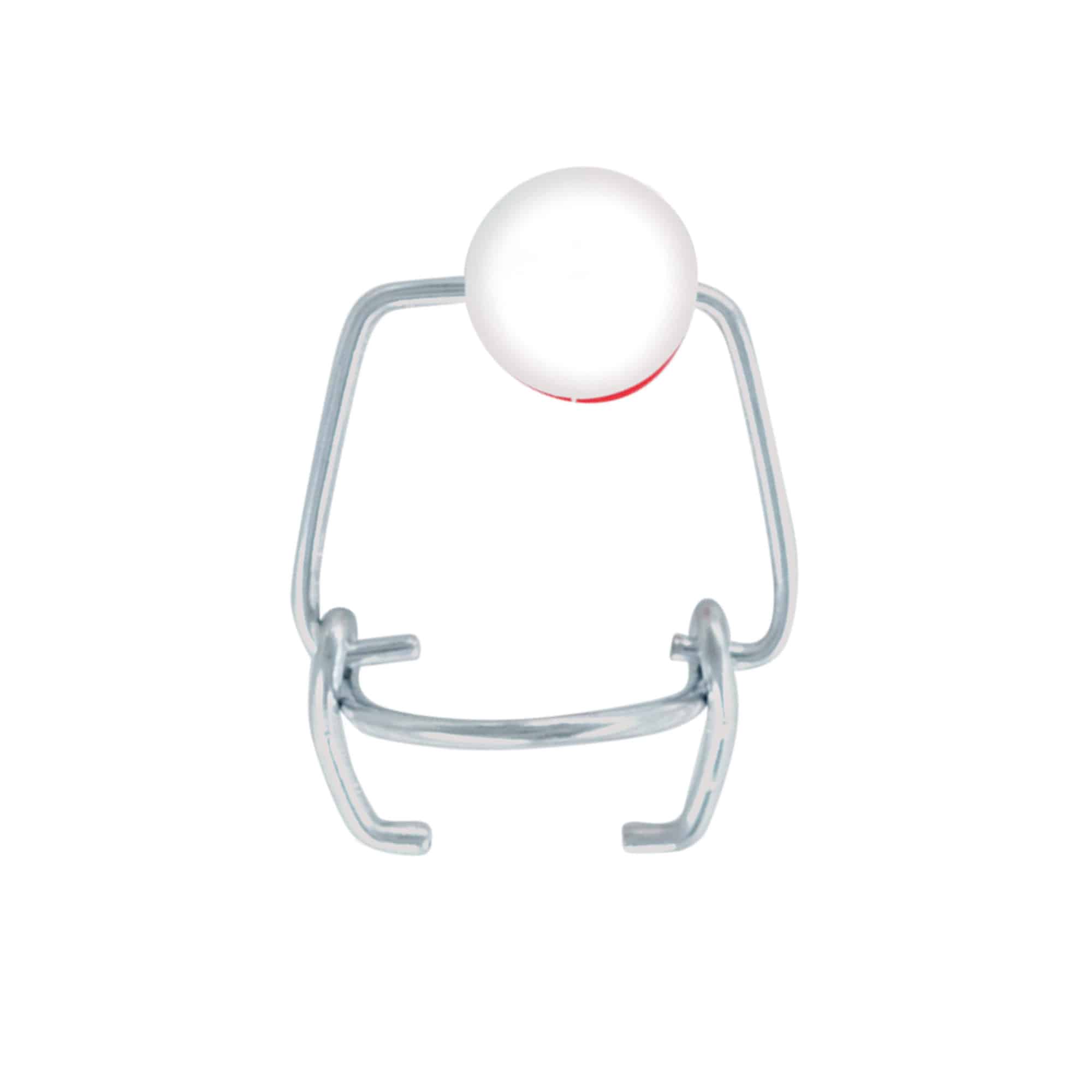 Mini toggle clamp, plastic, red-white