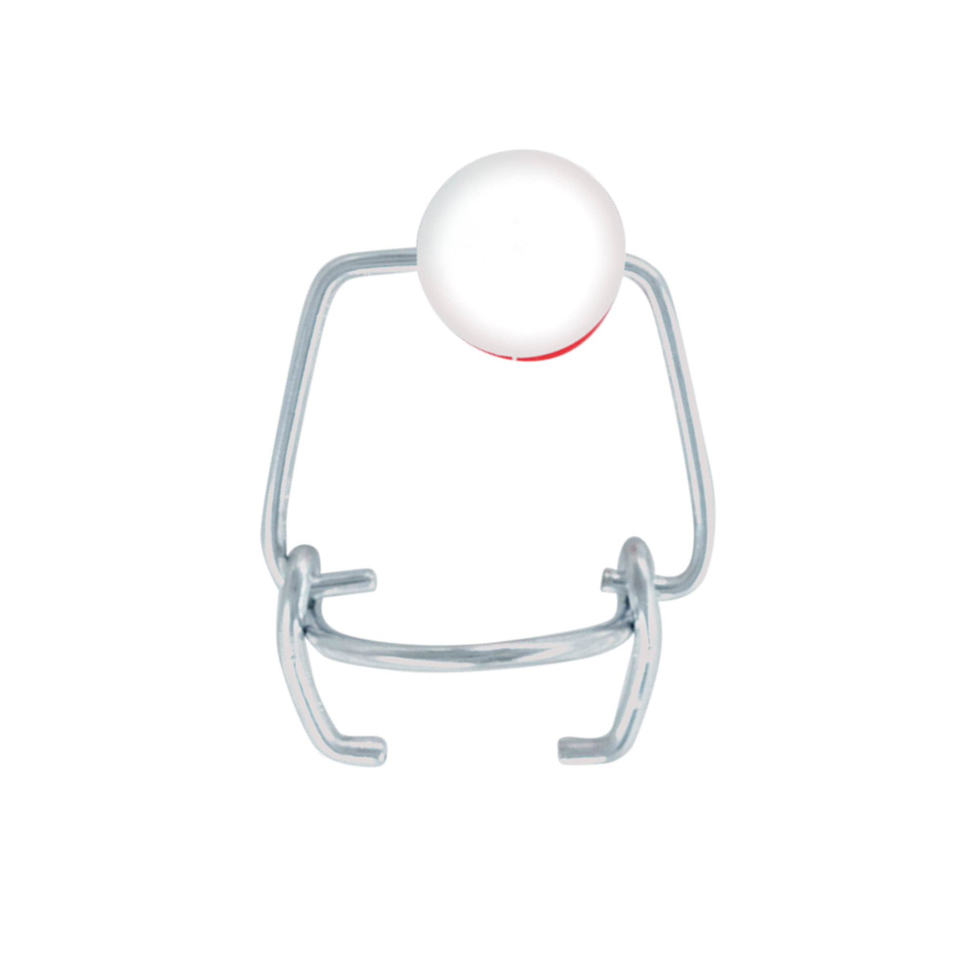 Mini toggle clamp, plastic, red-white