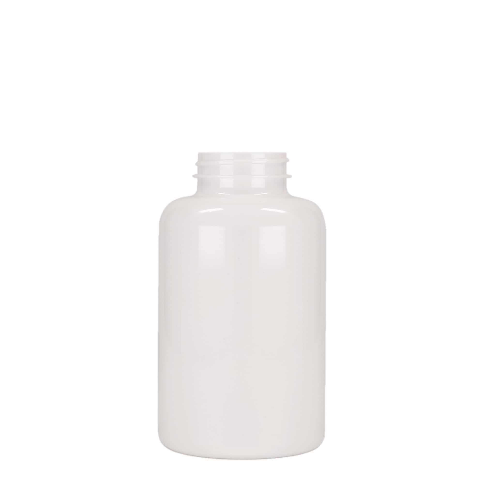 500 ml PET container, plastic, white, opening: 45/400
