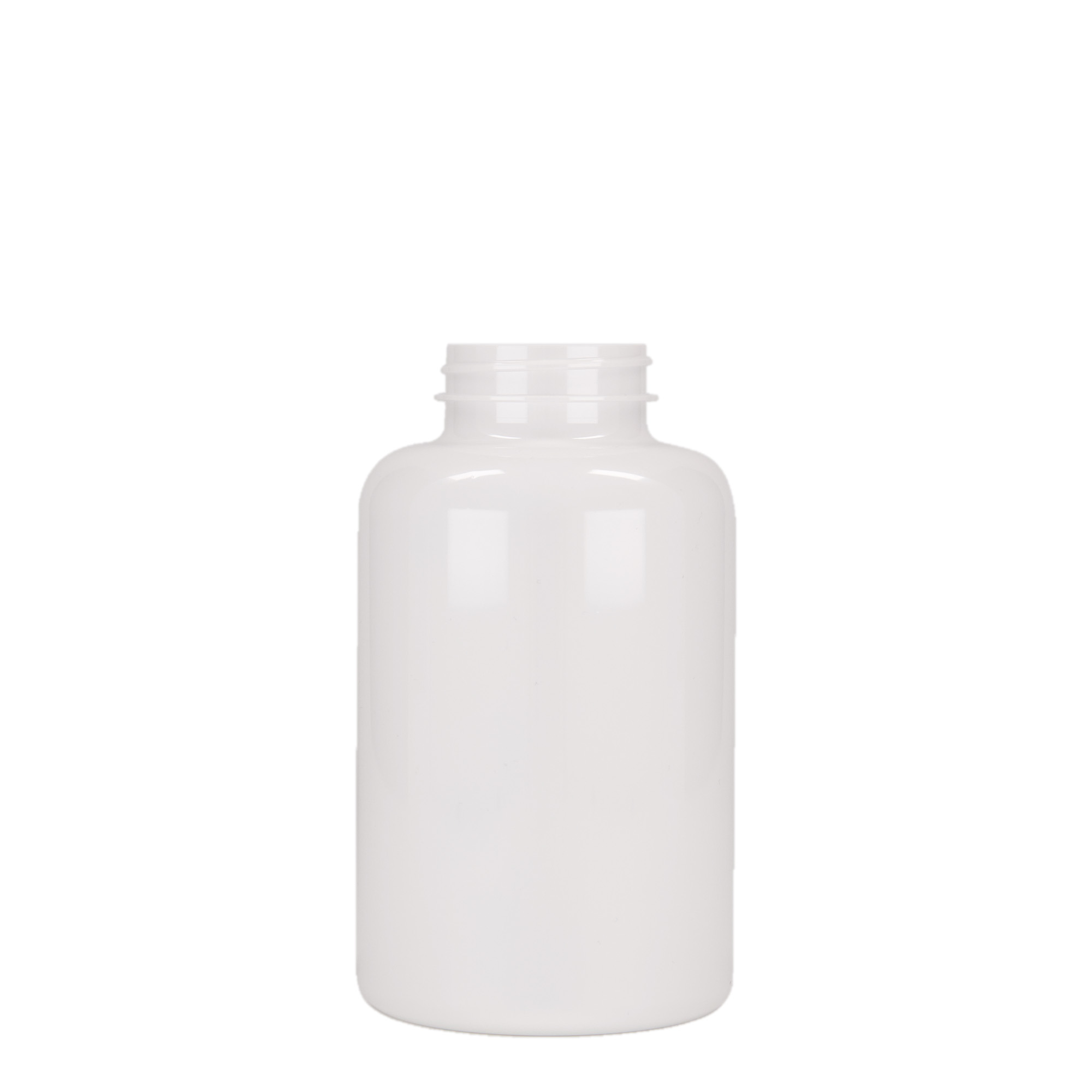 500 ml PET container, plastic, white, opening: 45/400