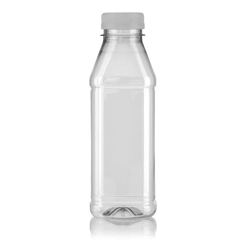 500 ml PET bottle 'Milk and Juice Carré', square, plastic, closure: 38 mm