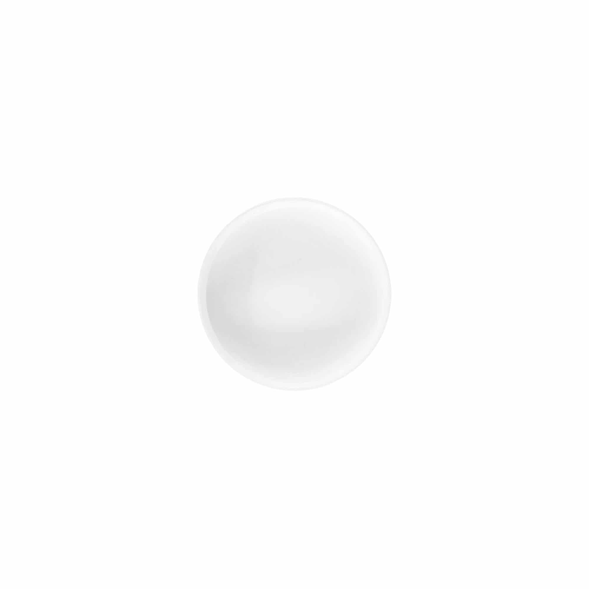 Screw cap 'White Line' 6ml, PP plastic, white Screw cap 'White Line' 6ml, PP plastic, white