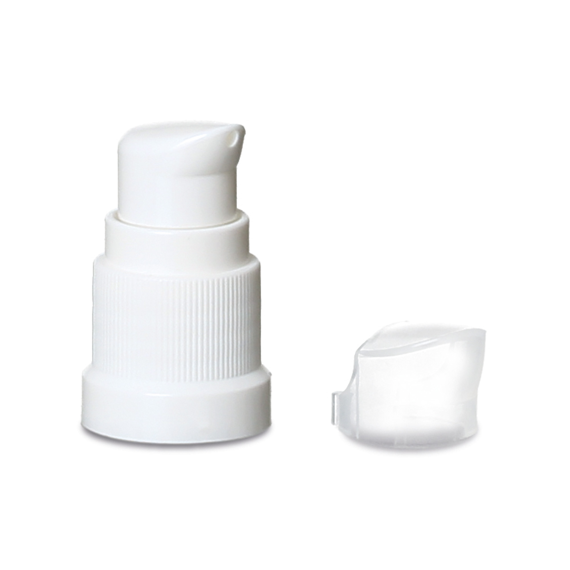 Screw cap lotion pump, PP plastic, white, for opening: DIN 18