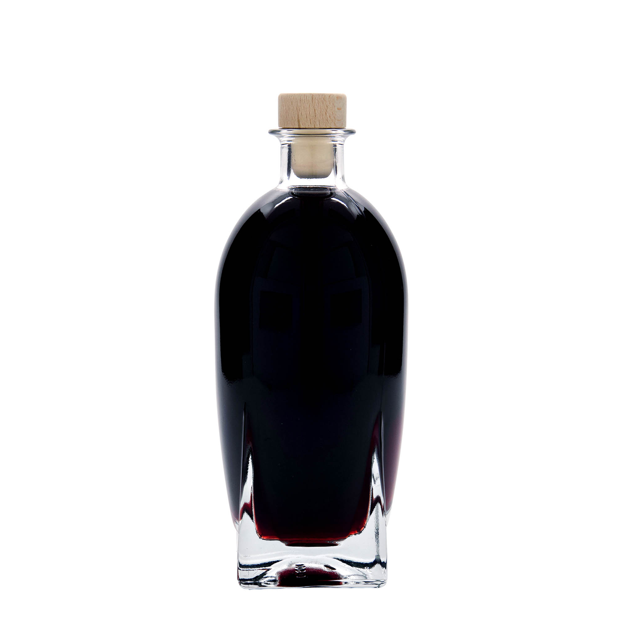 500 ml glass bottle 'Zino', square, opening: cork 500 ml glass bottle 'Zino', square, opening: cork