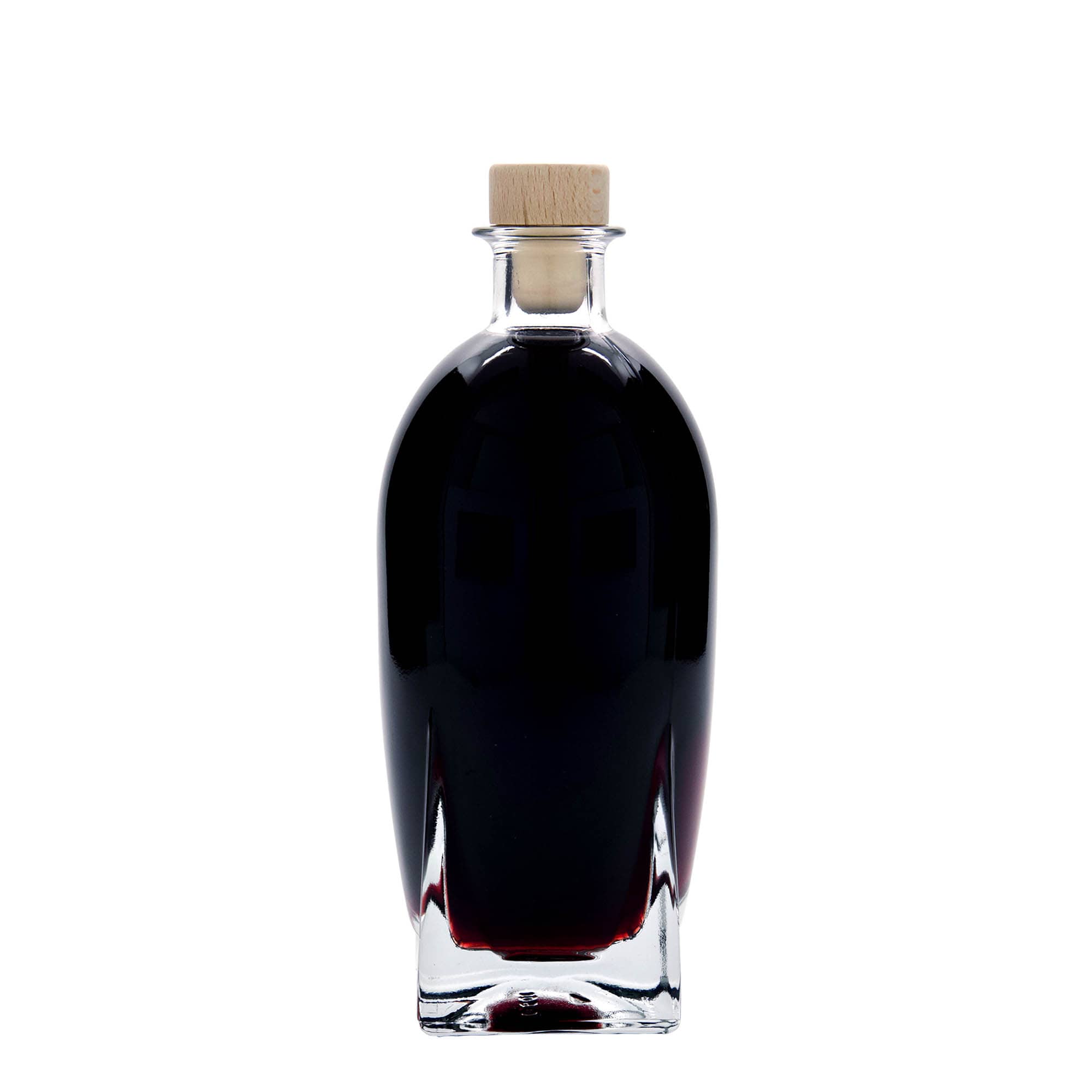 500 ml glass bottle 'Zino', square, opening: cork