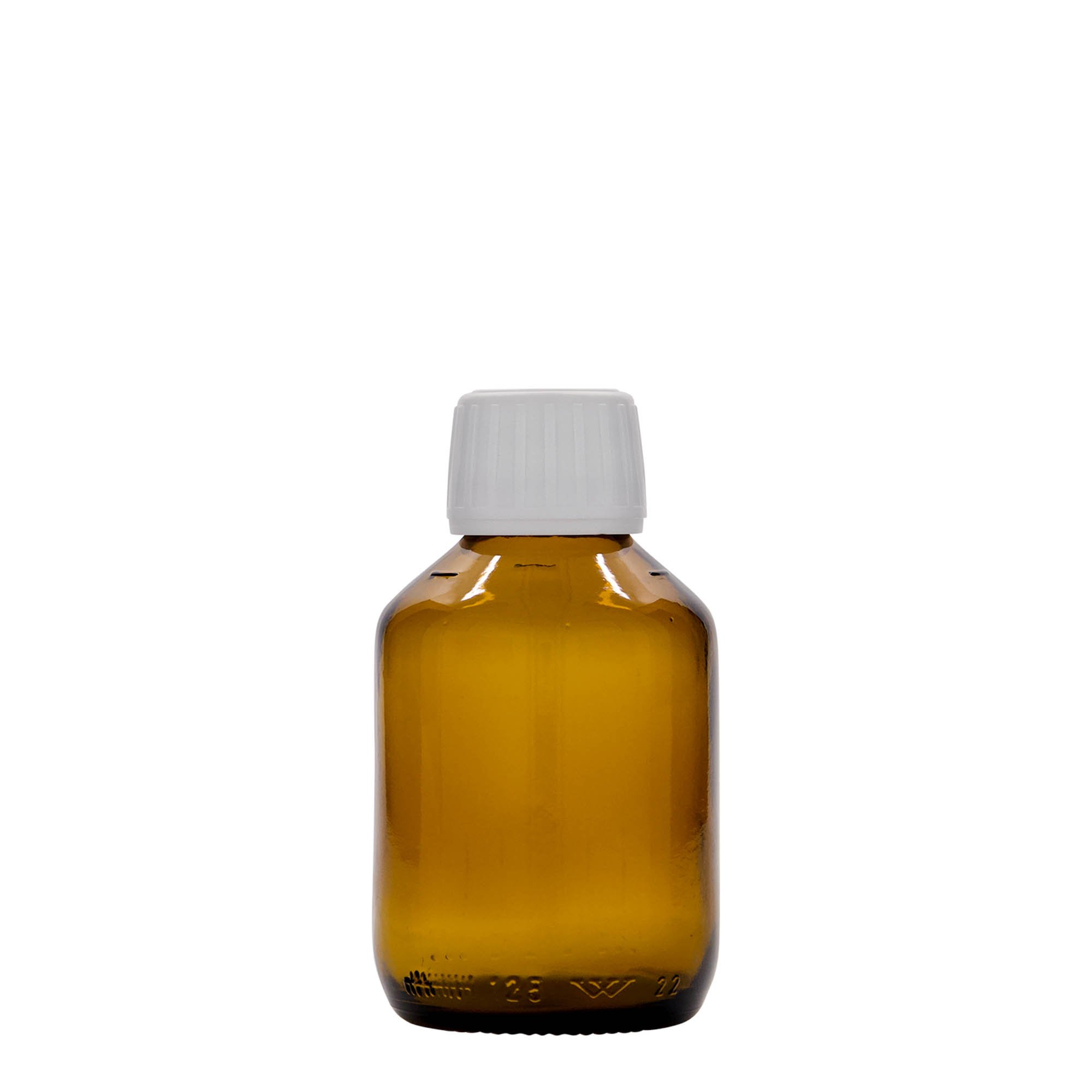 125 ml medicine bottle, brown, glass, opening: PP 28 125 ml medicine bottle, brown, glass, opening: PP 28