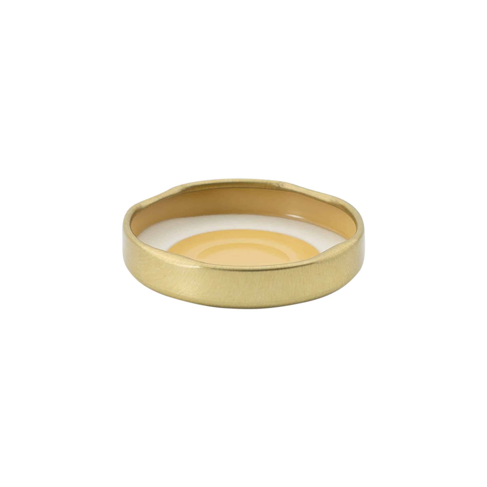 Twist-off lid #, tinplate, gold, for opening: TO 43