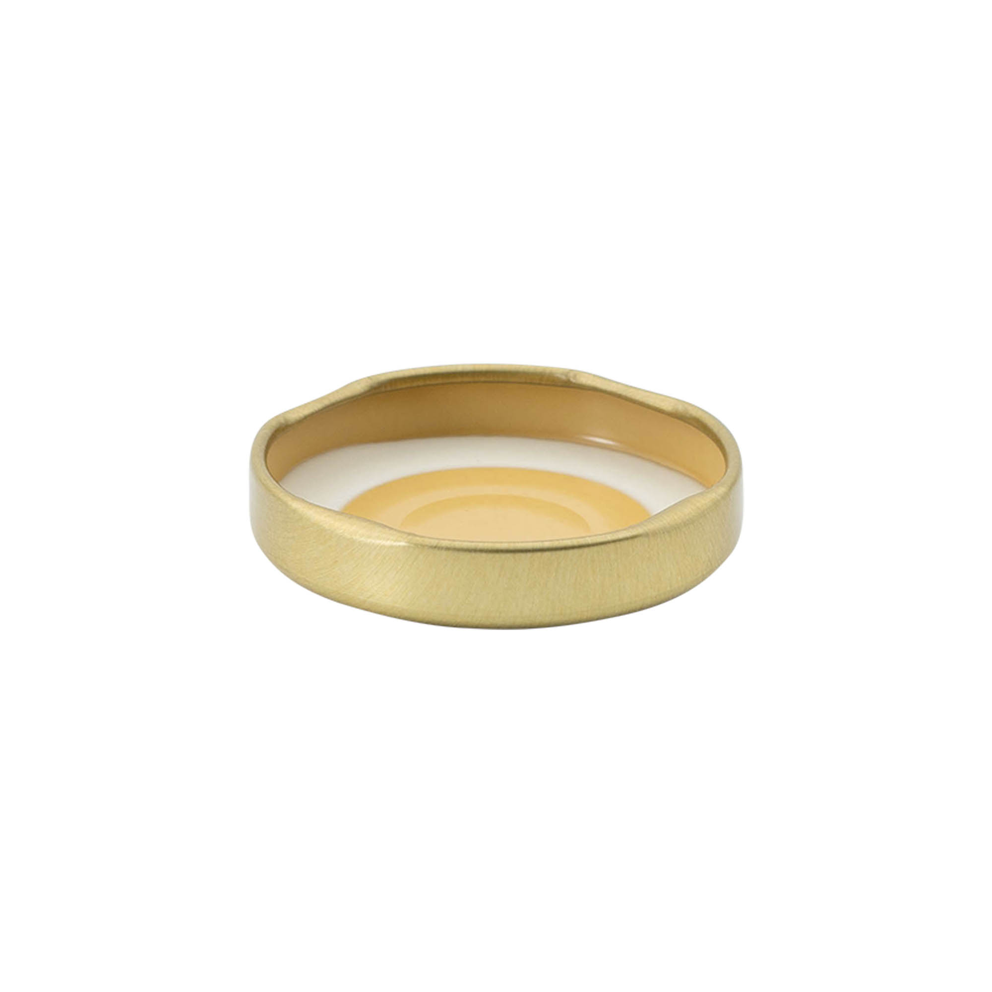 Twist-off lid, tinplate, gold, for opening: TO 43
