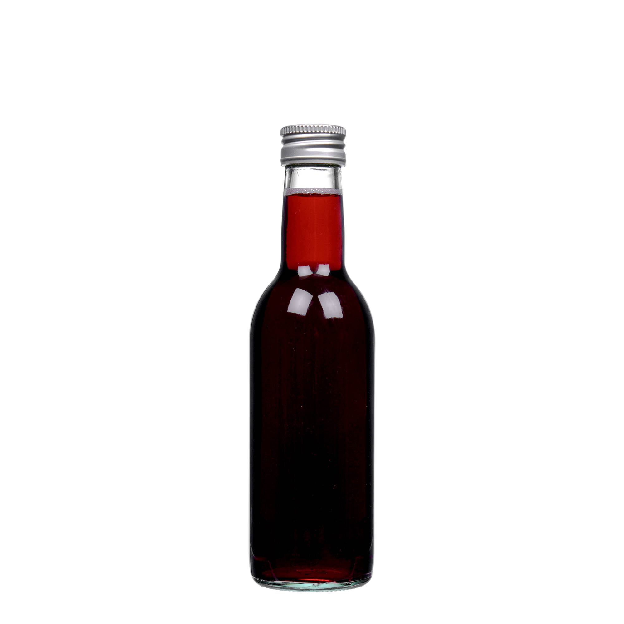 250 ml glass bottle 'Bordeaux', opening: PP 28 250 ml glass bottle 'Bordeaux', opening: PP 28