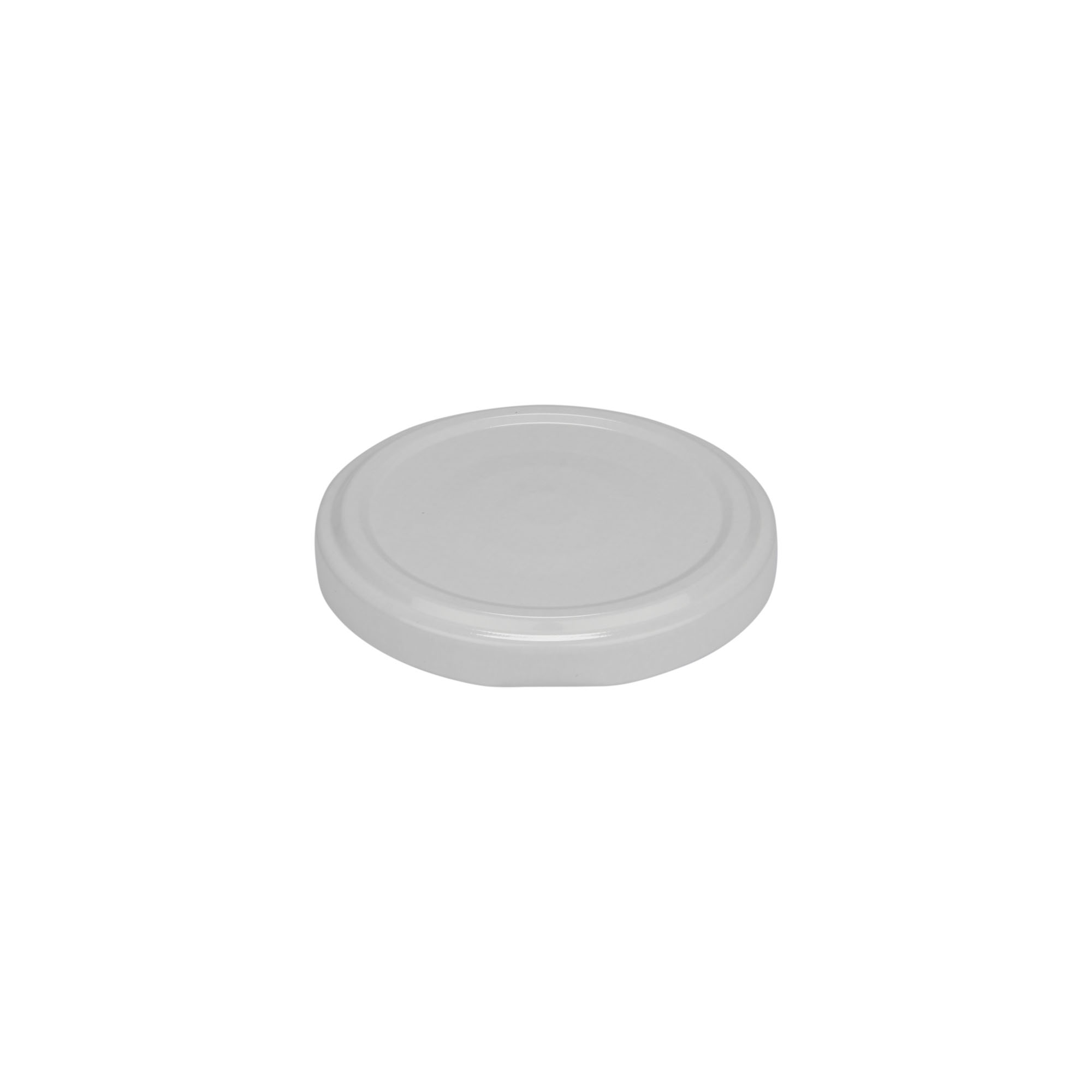 Twist-off lid, tinplate, white, for opening: TO 63 Twist-off lid, tinplate, white, for opening: TO 63