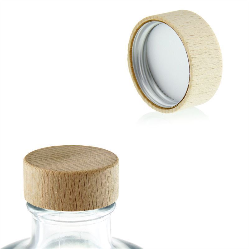 Screw cap, wood, beige, for opening: GPI 33/400 Screw cap, wood, beige, for opening: GPI 33/400