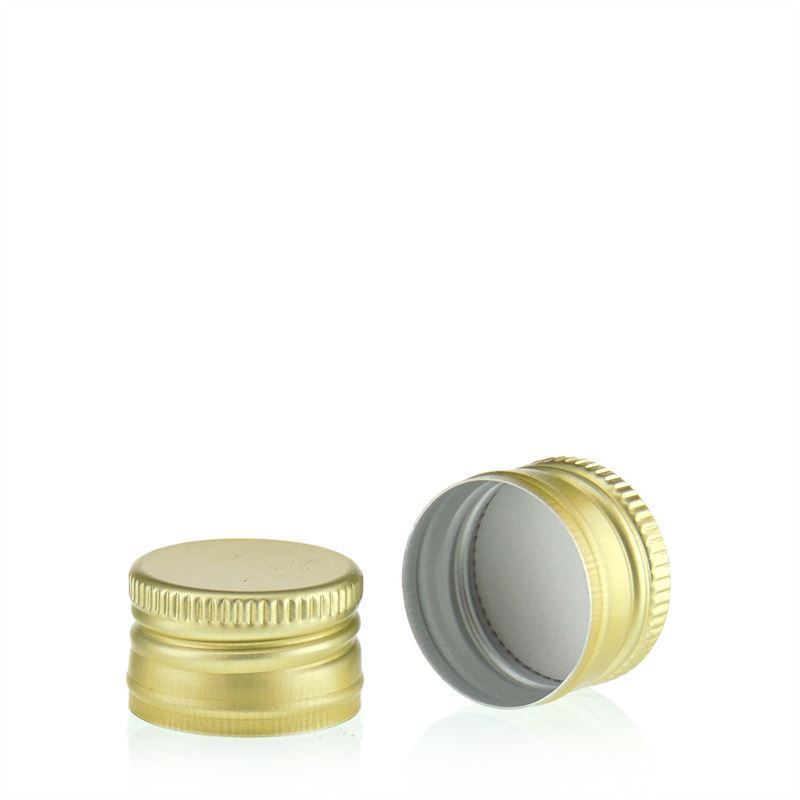 Screw cap, metal, gold, for opening: PP 22 Screw cap, metal, gold, for opening: PP 22