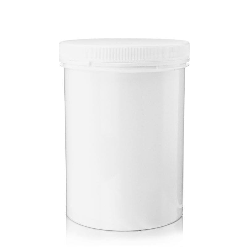 1,250 ml plastic jar 'Securilock', PP, white, closure: screw cap