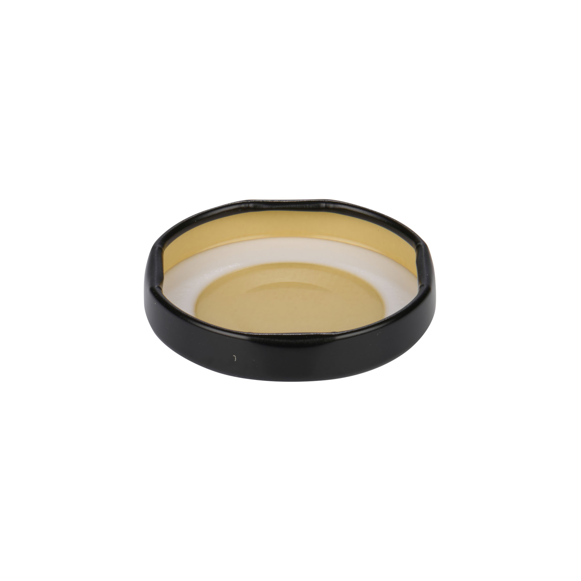 Twist-off lid, tinplate, black, for opening: TO 43 Twist-off lid, tinplate, black, for opening: TO 43