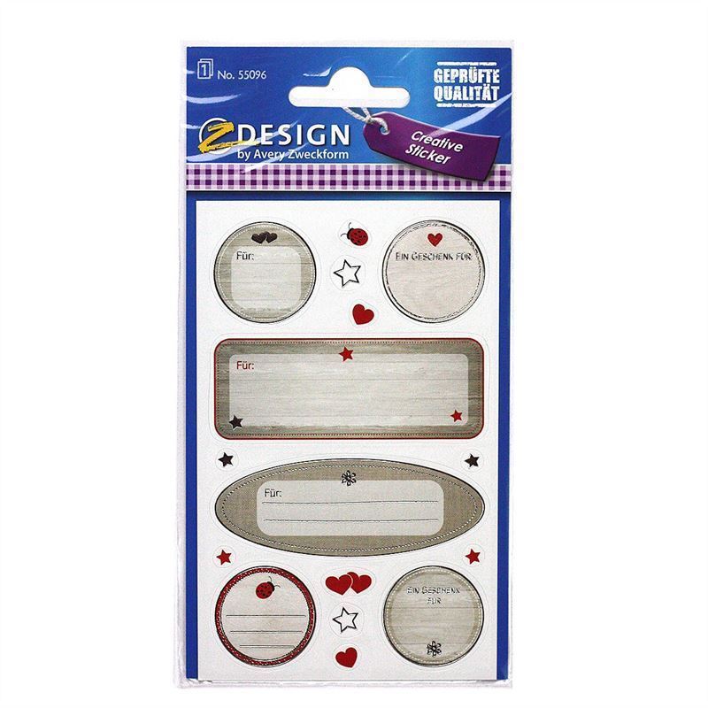 Zweckform Labels 'For:', Paper, Multicoloured