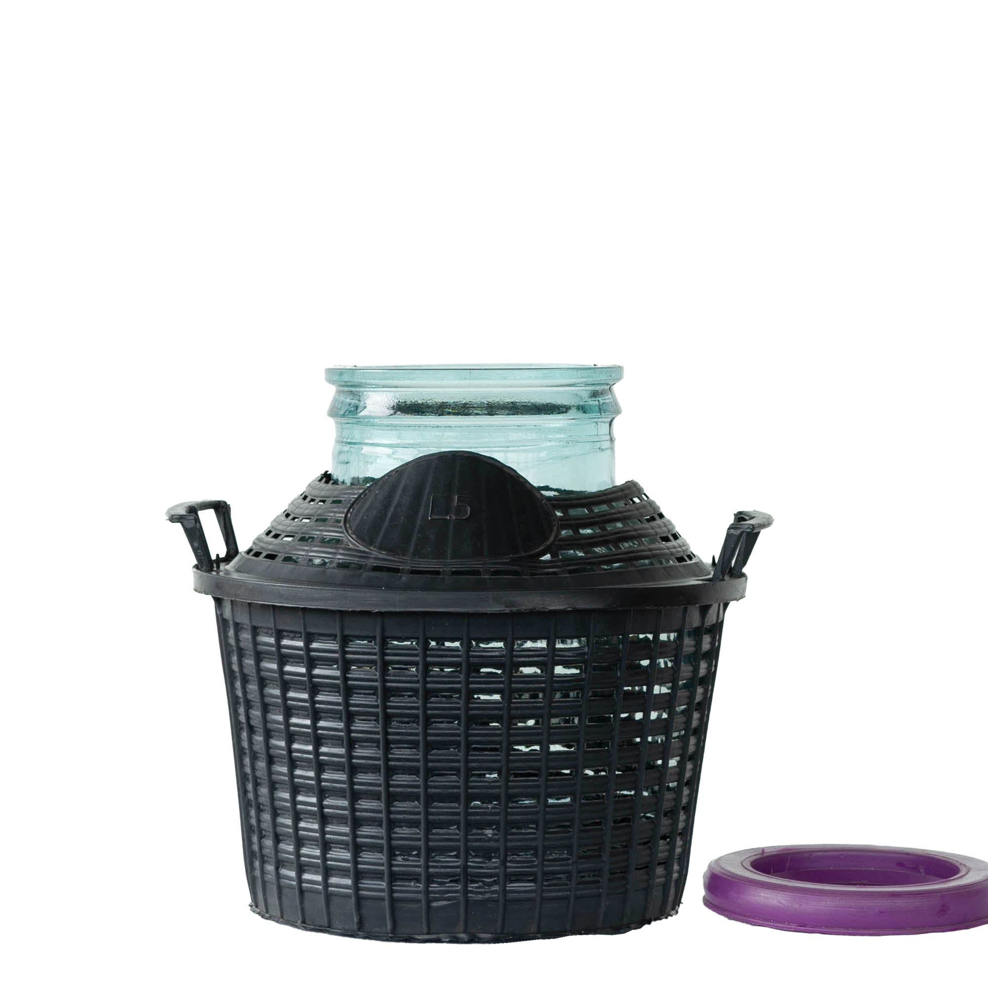 5 l wide-neck balloon bottle, glass, opening: slip lid 5 l wide-neck balloon bottle, glass, opening: slip lid