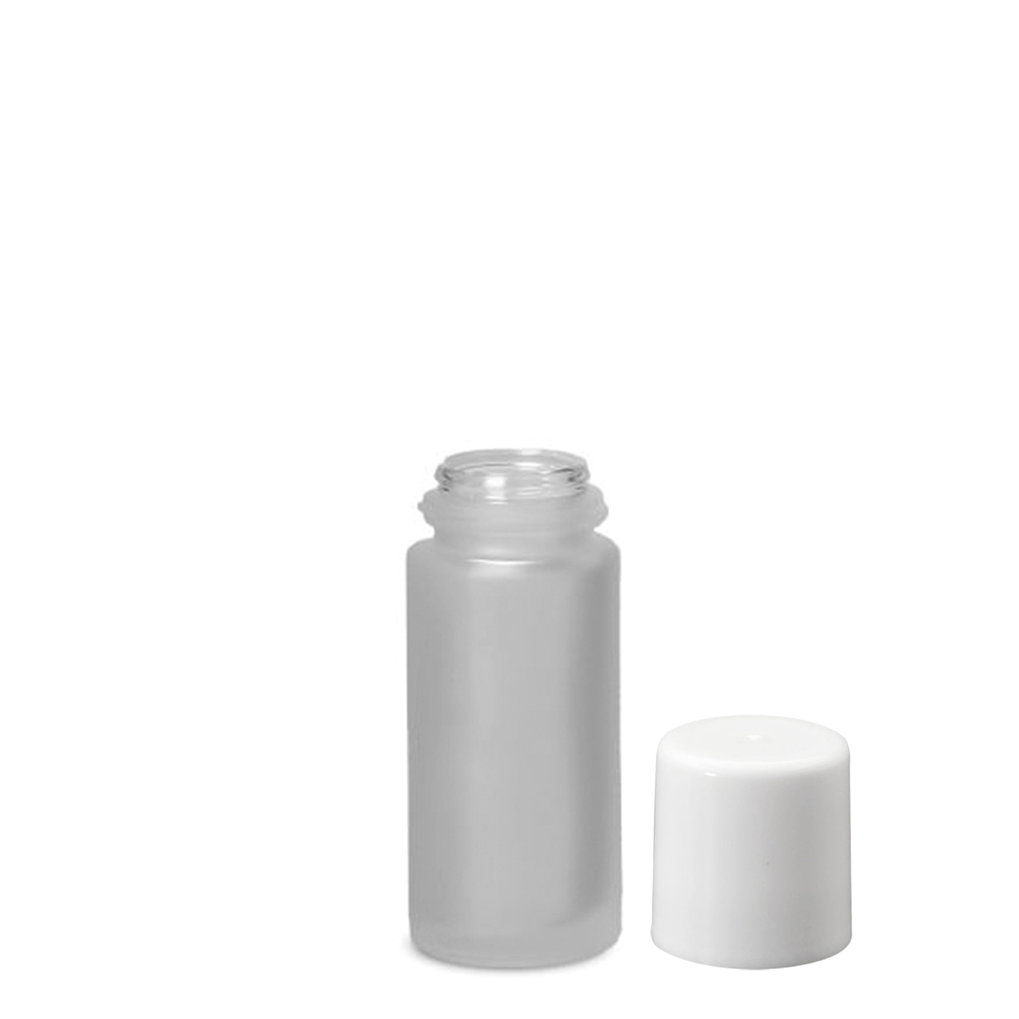 50 ml roll-on bottle, glass, frosted, opening: screw cap 50 ml roll-on bottle, glass, frosted, opening: screw cap