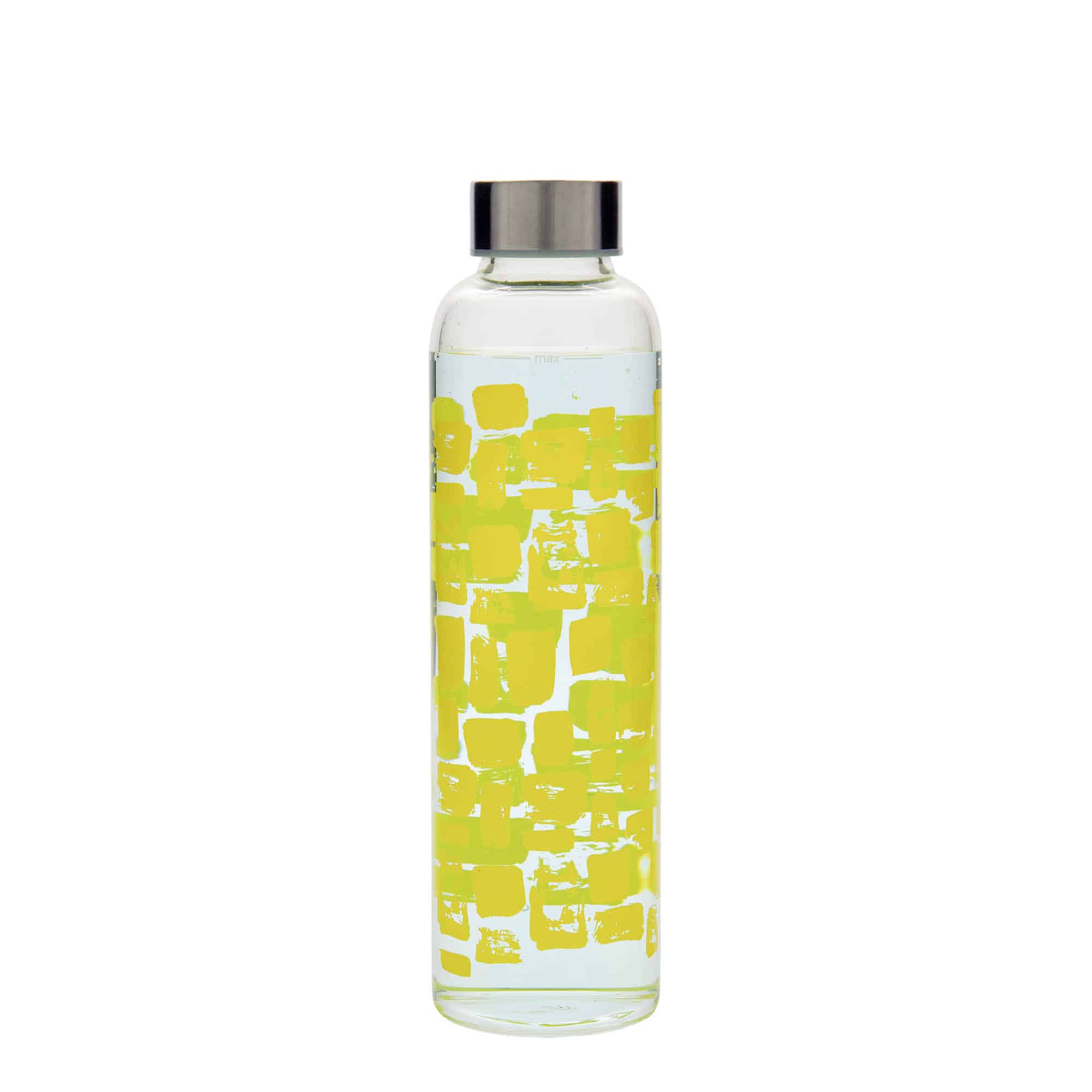 500 ml water bottle 'Perseus', print: yellow rectangles, closure: screw cap